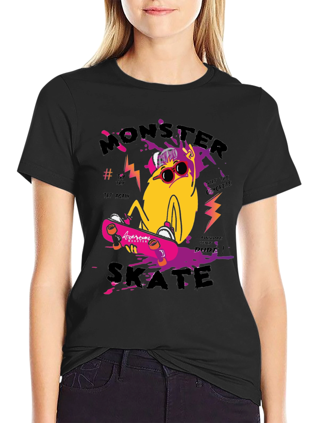 Monster Skate Graphic Tee - Cool & Trendy