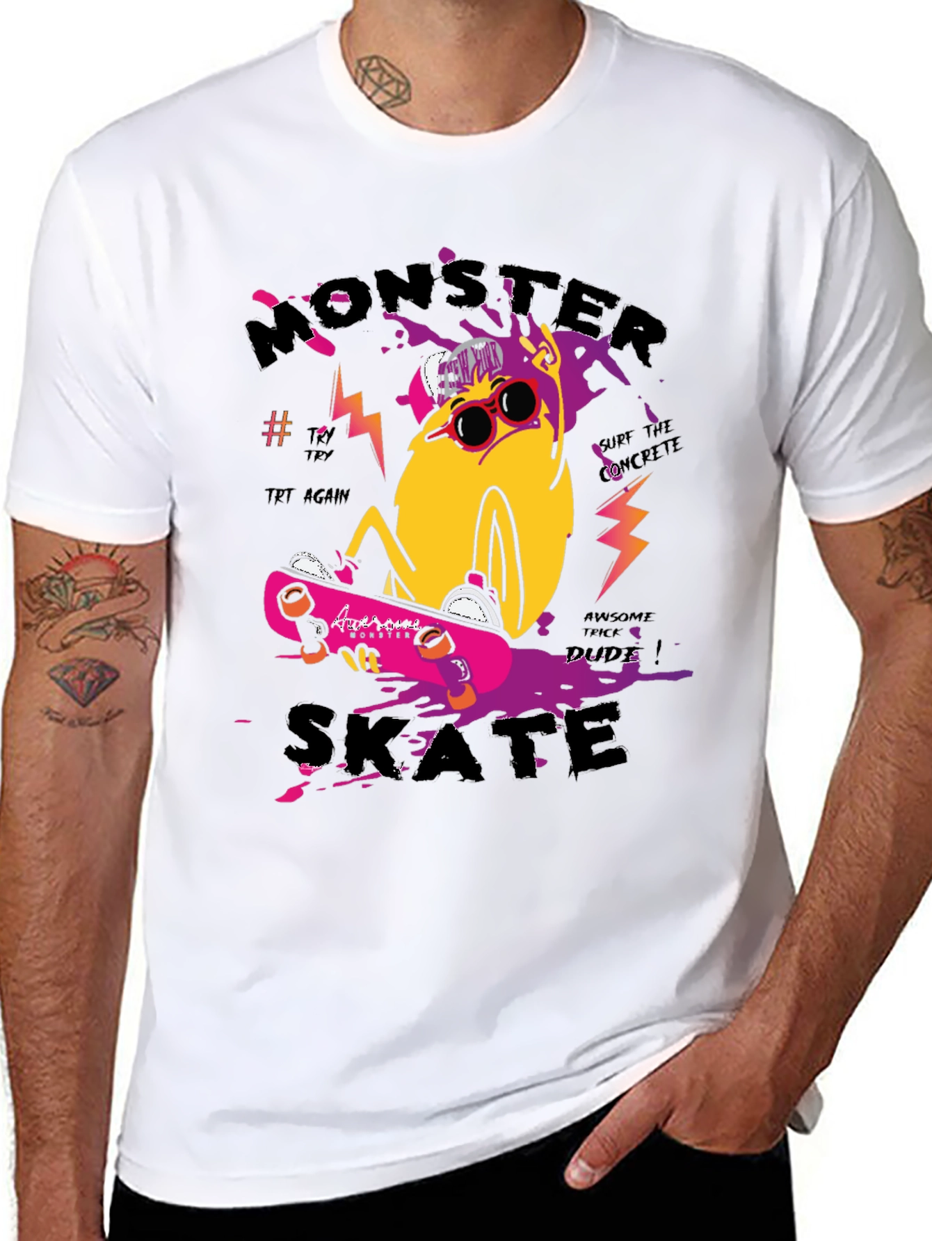 Monster Skate Graphic Tee - Cool & Trendy