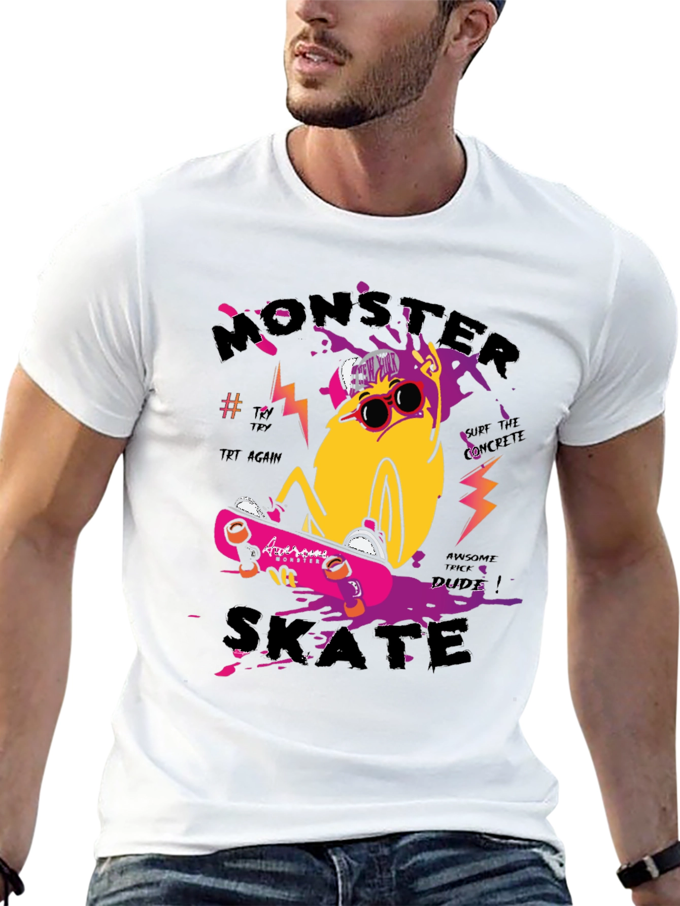 Monster Skate Graphic Tee - Cool & Trendy