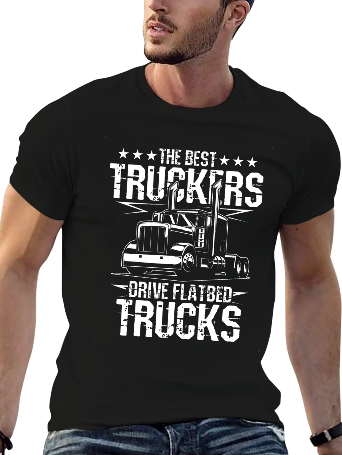 Trucker T-Shirt - Drive Flatbed Trucks