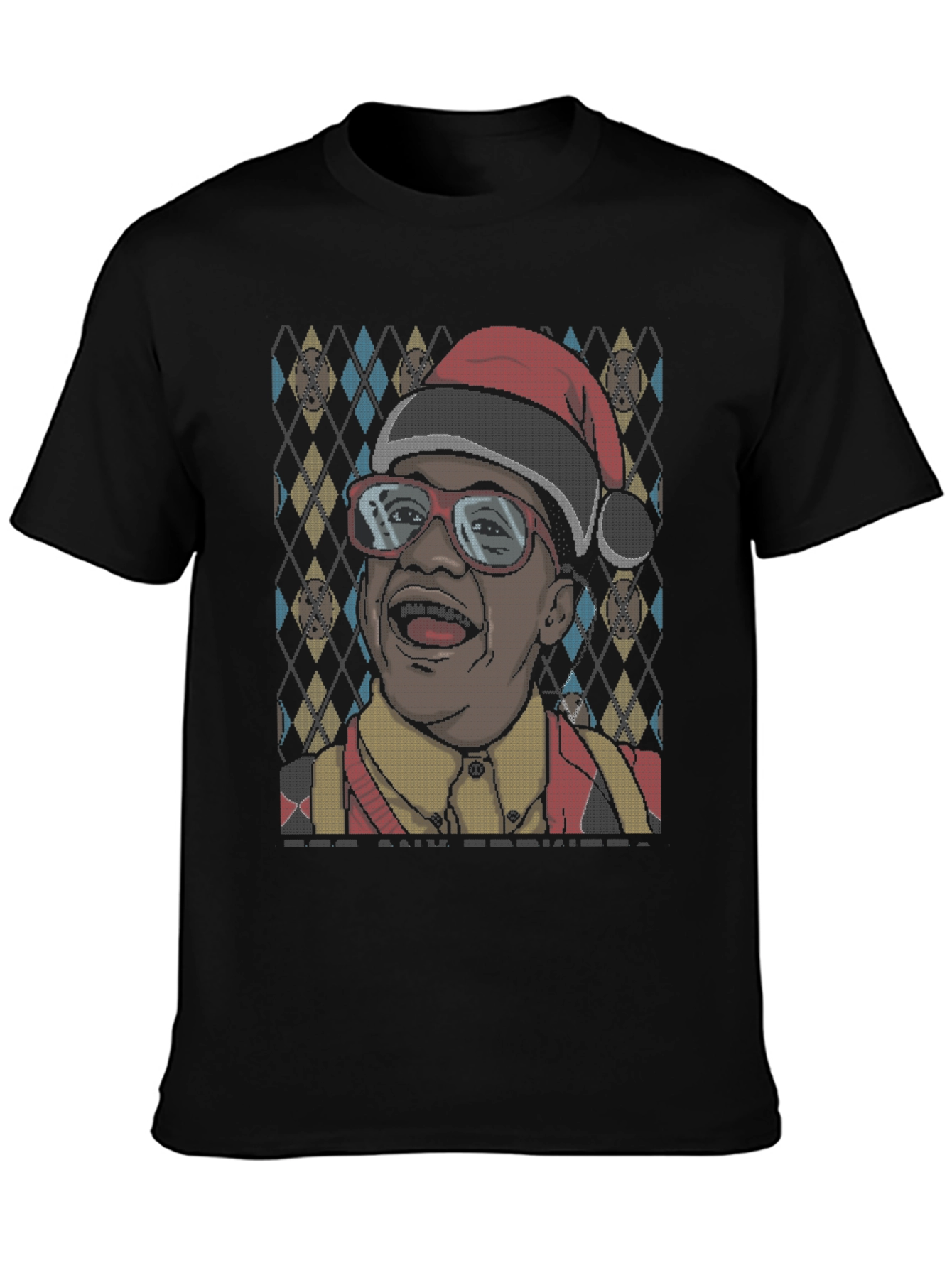 Funny Holiday T-Shirt with Santa Hat