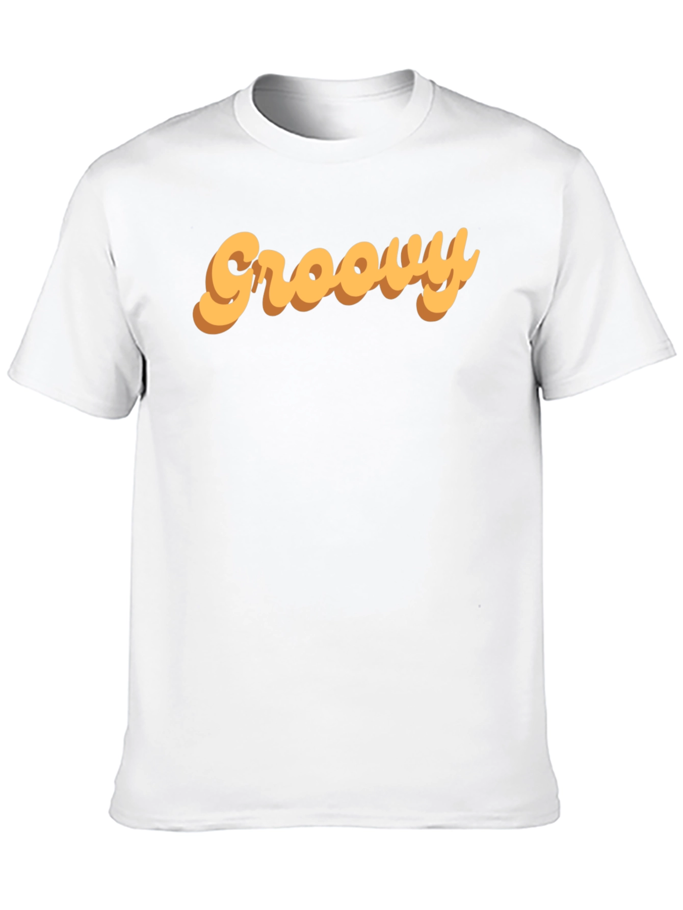Groovy Retro Style Graphic Tee - Black Cotton T-Shirt