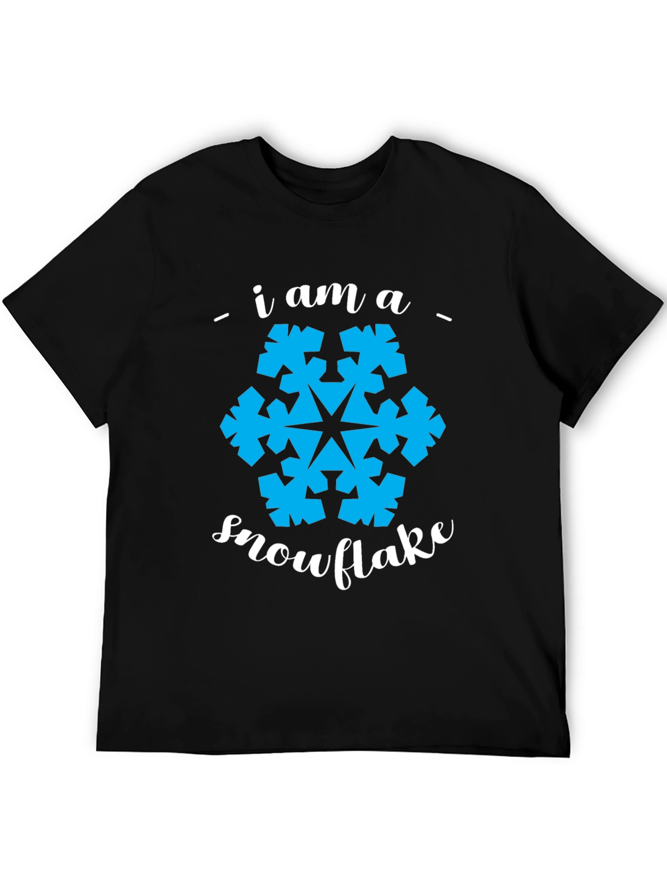 I am a Snowflake Graphic T-Shirt - Black