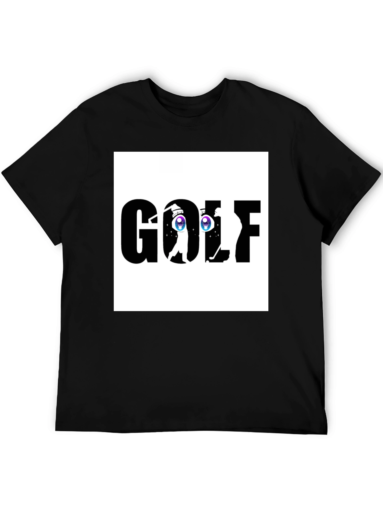 Golf Anime Eye Black T-Shirt