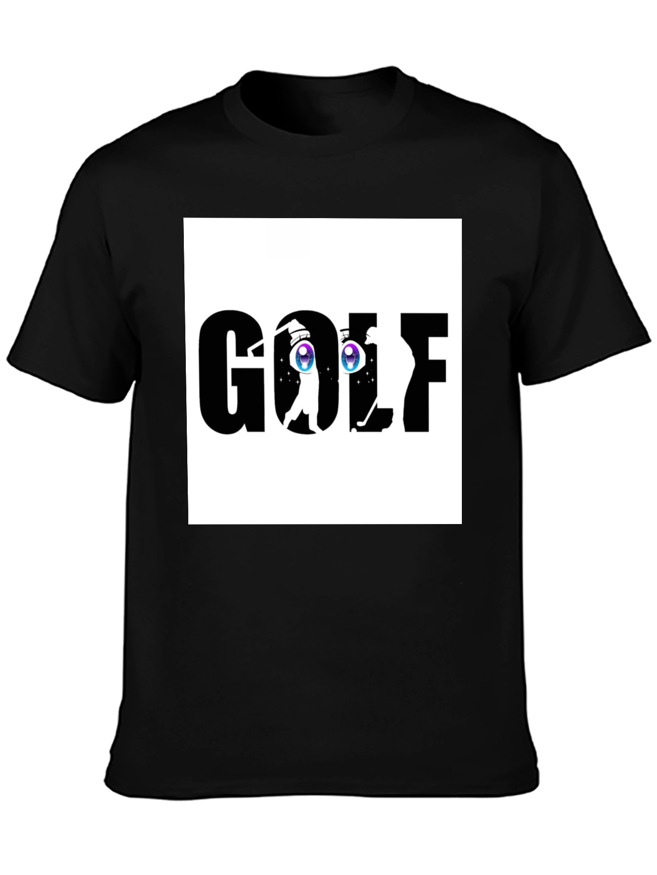 Golf Anime Eye Black T-Shirt