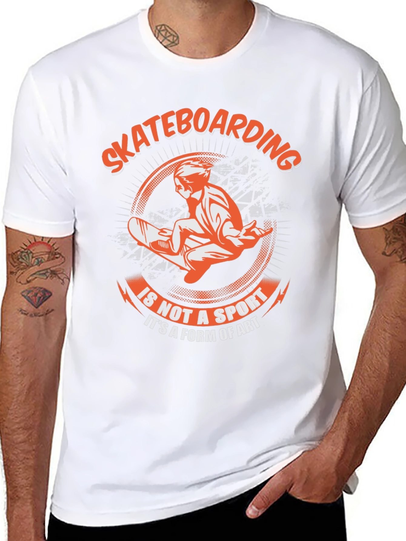 Skateboarding Art T-Shirt - Black
