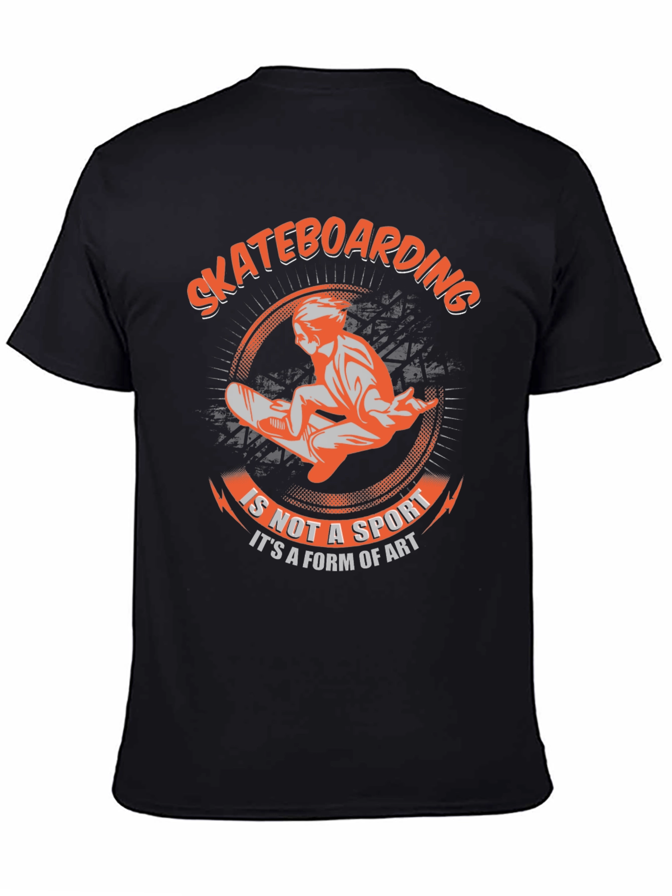 Skateboarding Art T-Shirt - Black