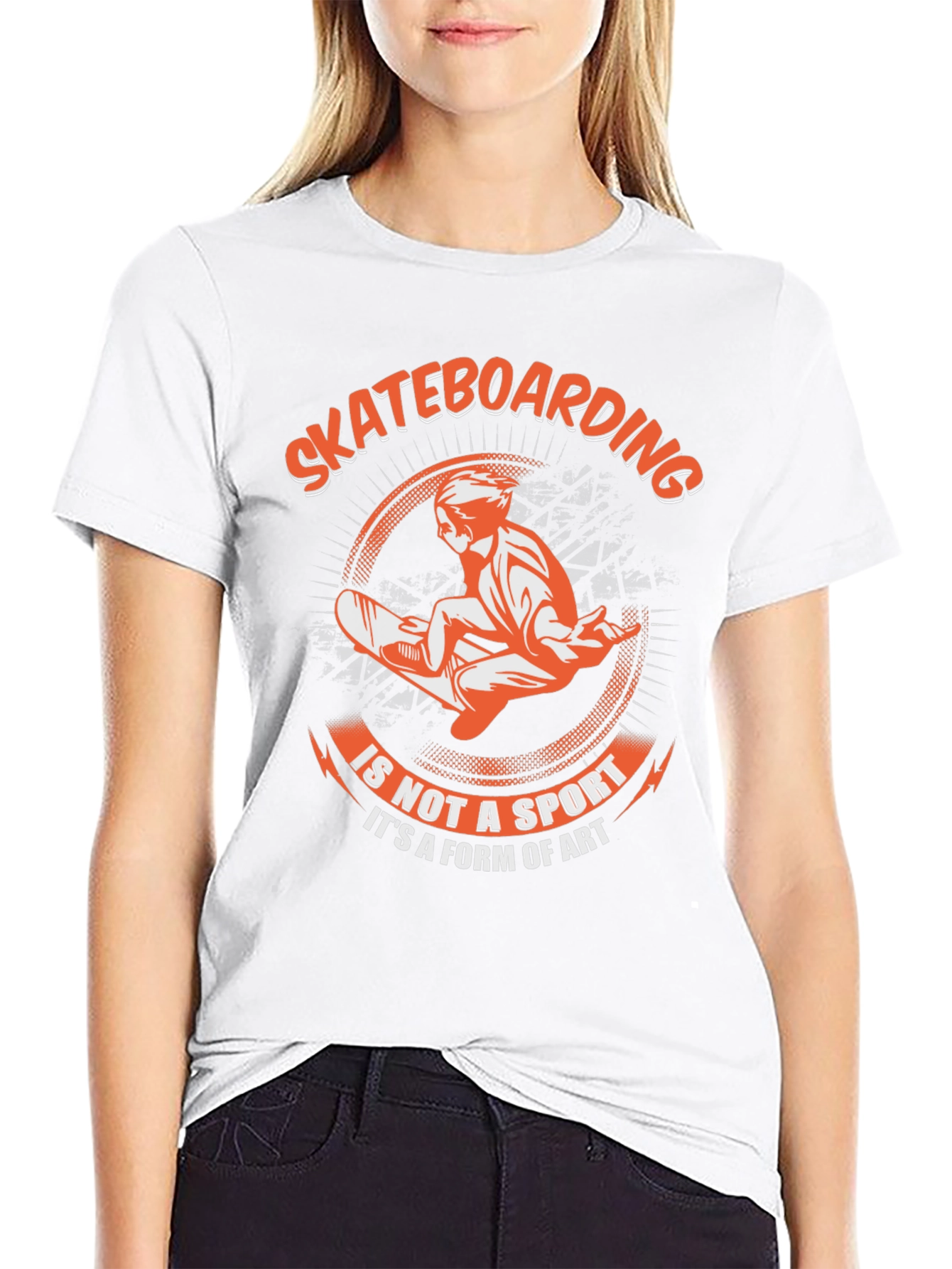 Skateboarding Art T-Shirt - Black