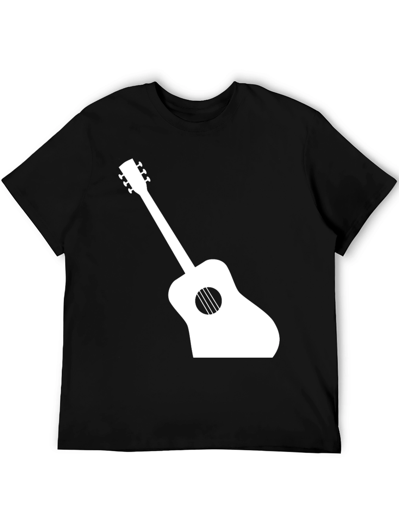 Acoustic Guitar Graphic T-Shirt - Black