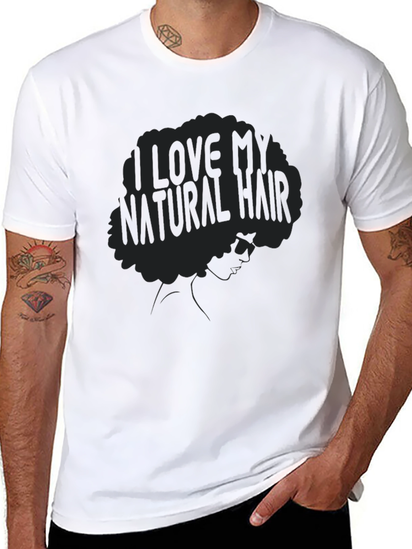 I Love My Natural Hair Tee - Afro Pride