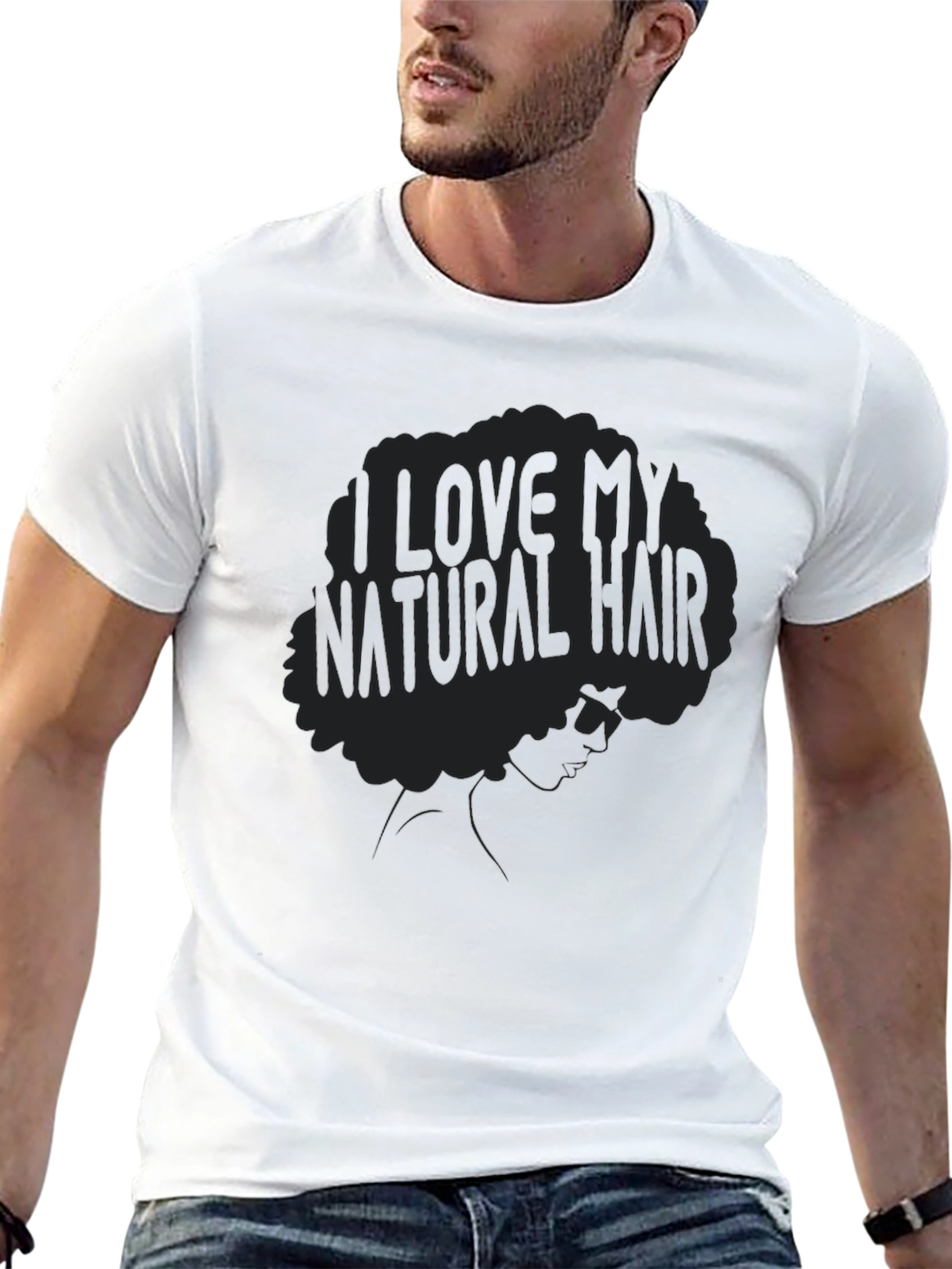 I Love My Natural Hair Tee - Afro Pride