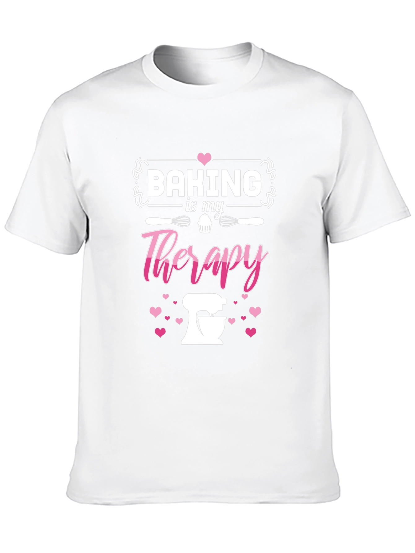Baking is My Therapy Graphic Tee - Black