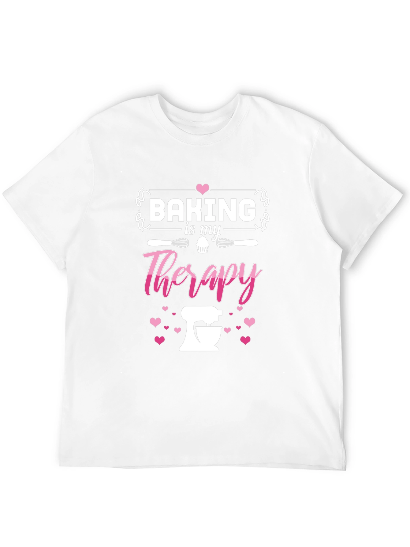 Baking is My Therapy Graphic Tee - Black