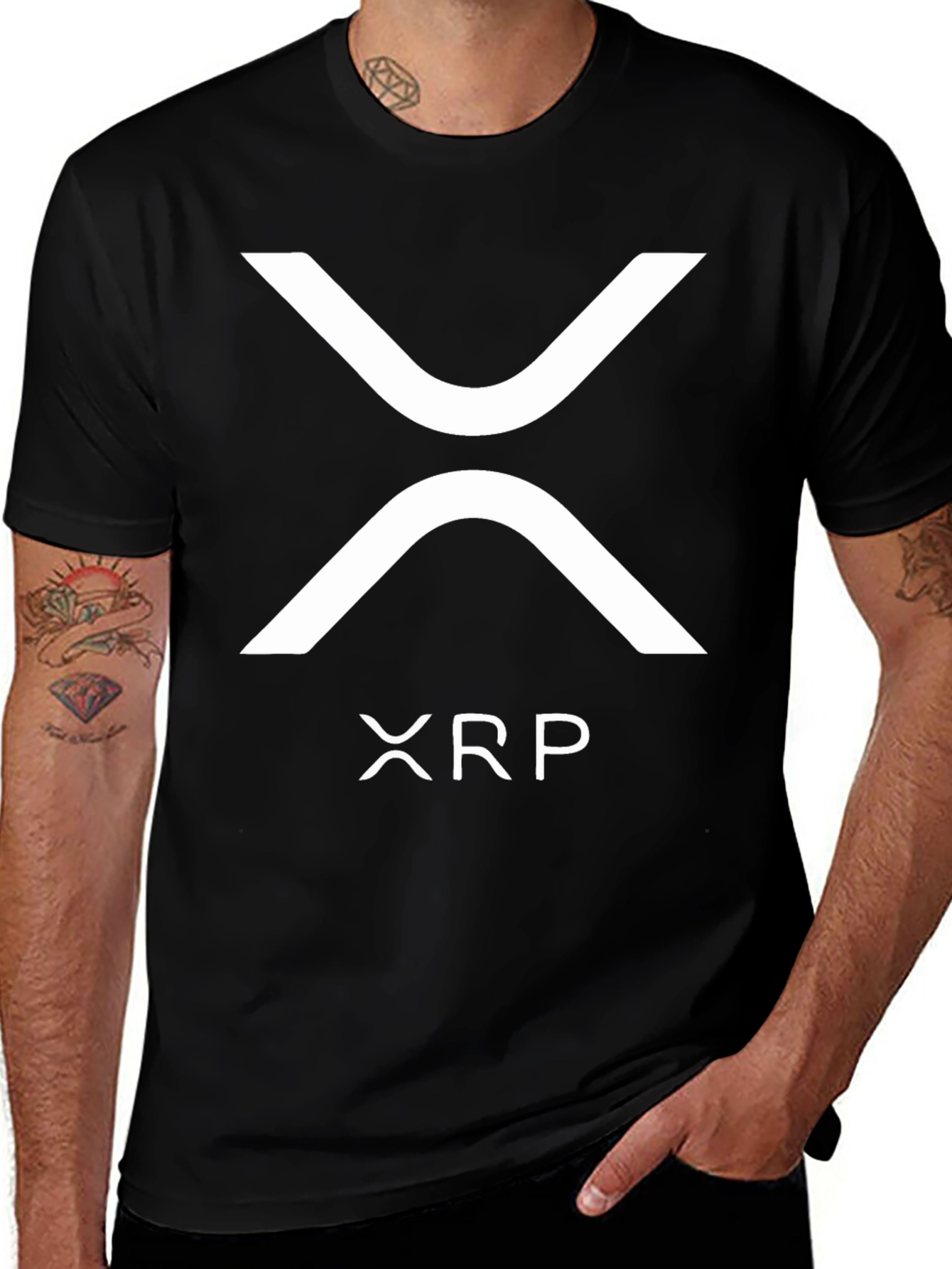 XRP Cryptocurrency Black T-Shirt