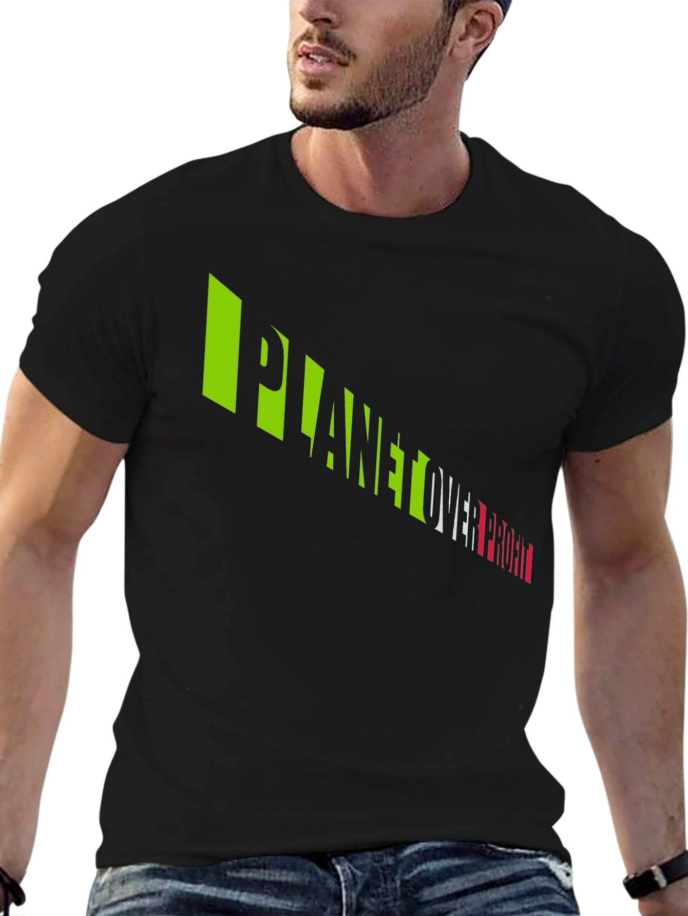 Planet Over Profit Graphic Tee - Eco-Conscious T-Shirt