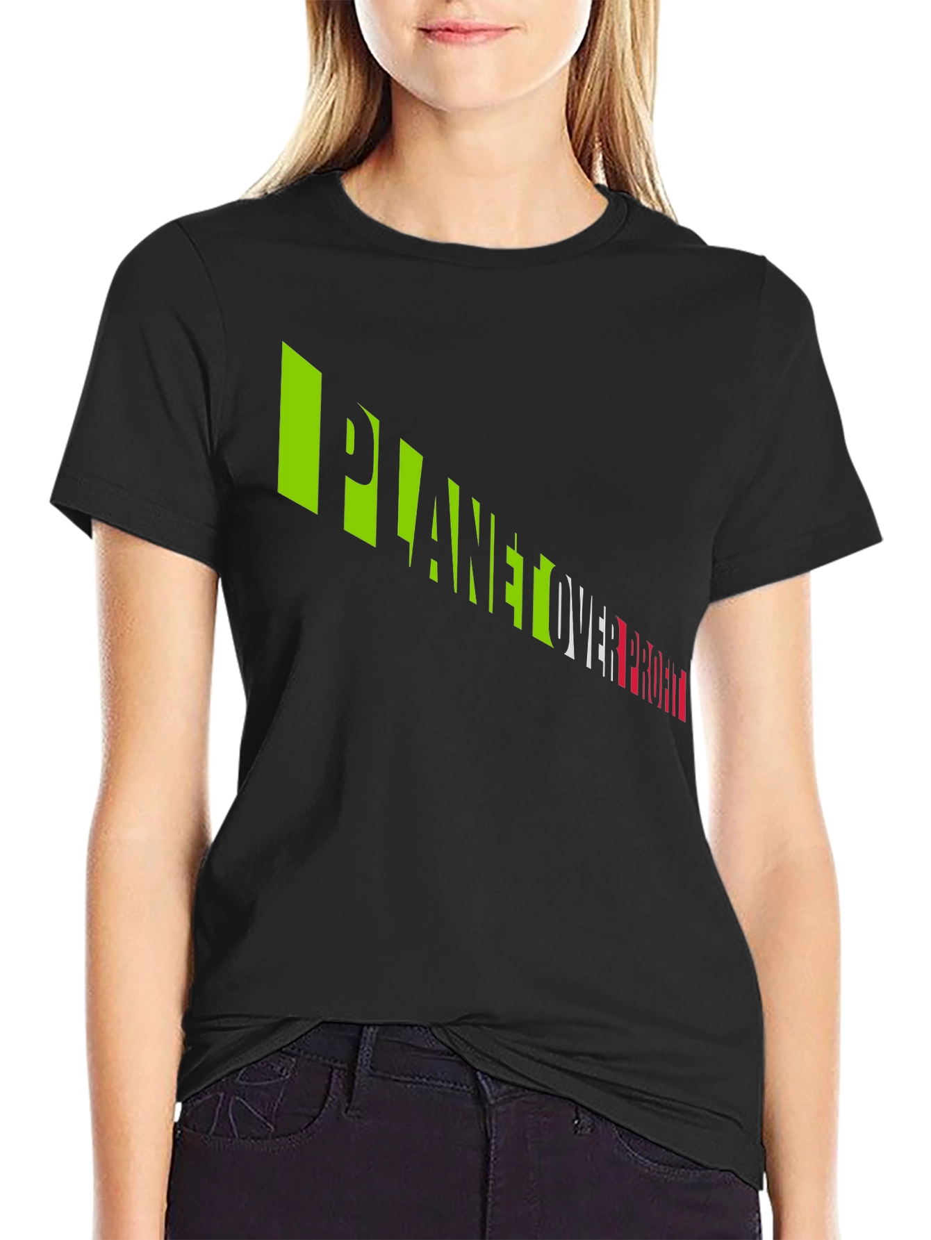 Planet Over Profit Graphic Tee - Eco-Conscious T-Shirt