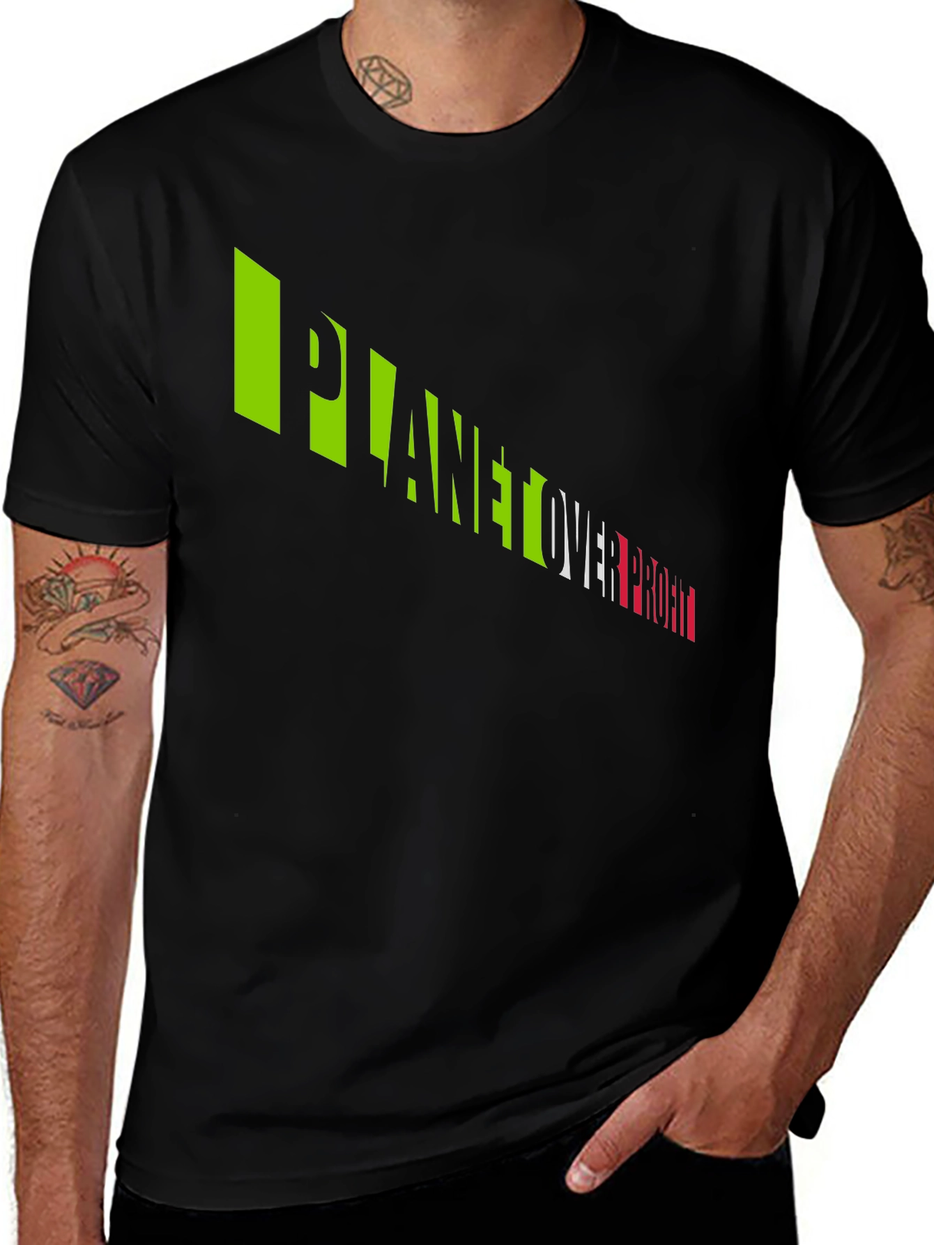Planet Over Profit Graphic Tee - Eco-Conscious T-Shirt