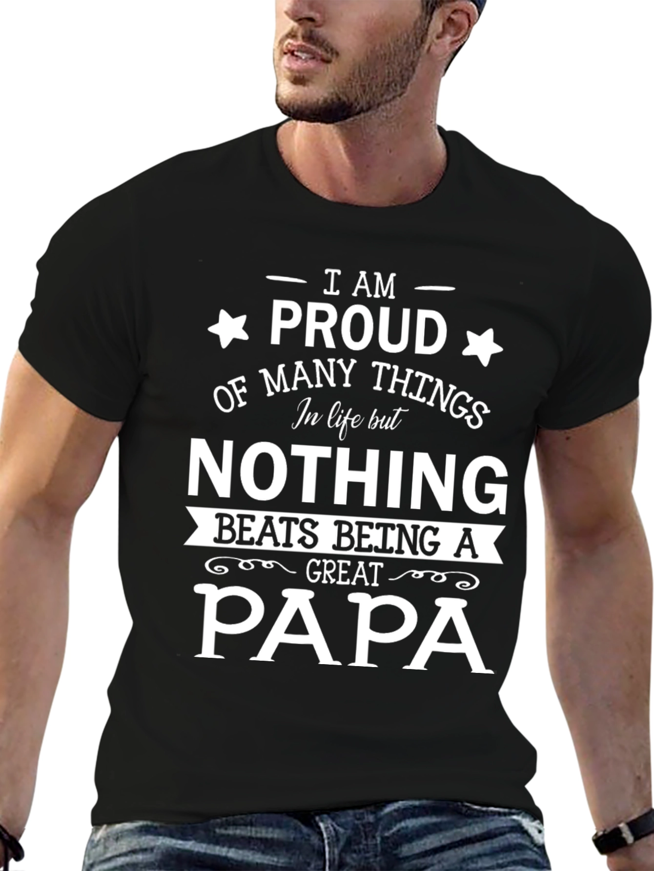 Proud Papa T-Shirt - Fathers Day Gift