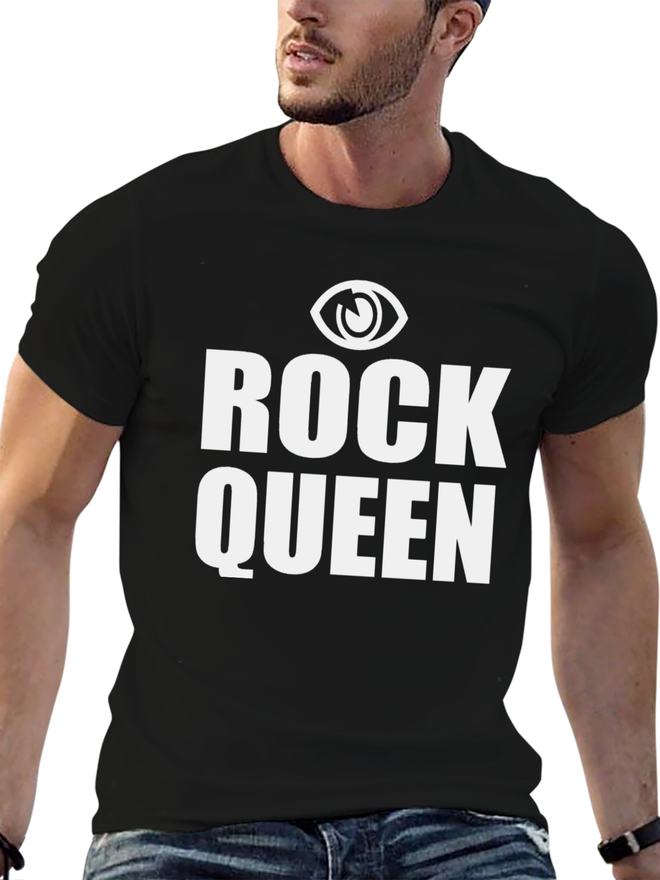 Rock Queen Graphic Tee - Black Cotton Blend