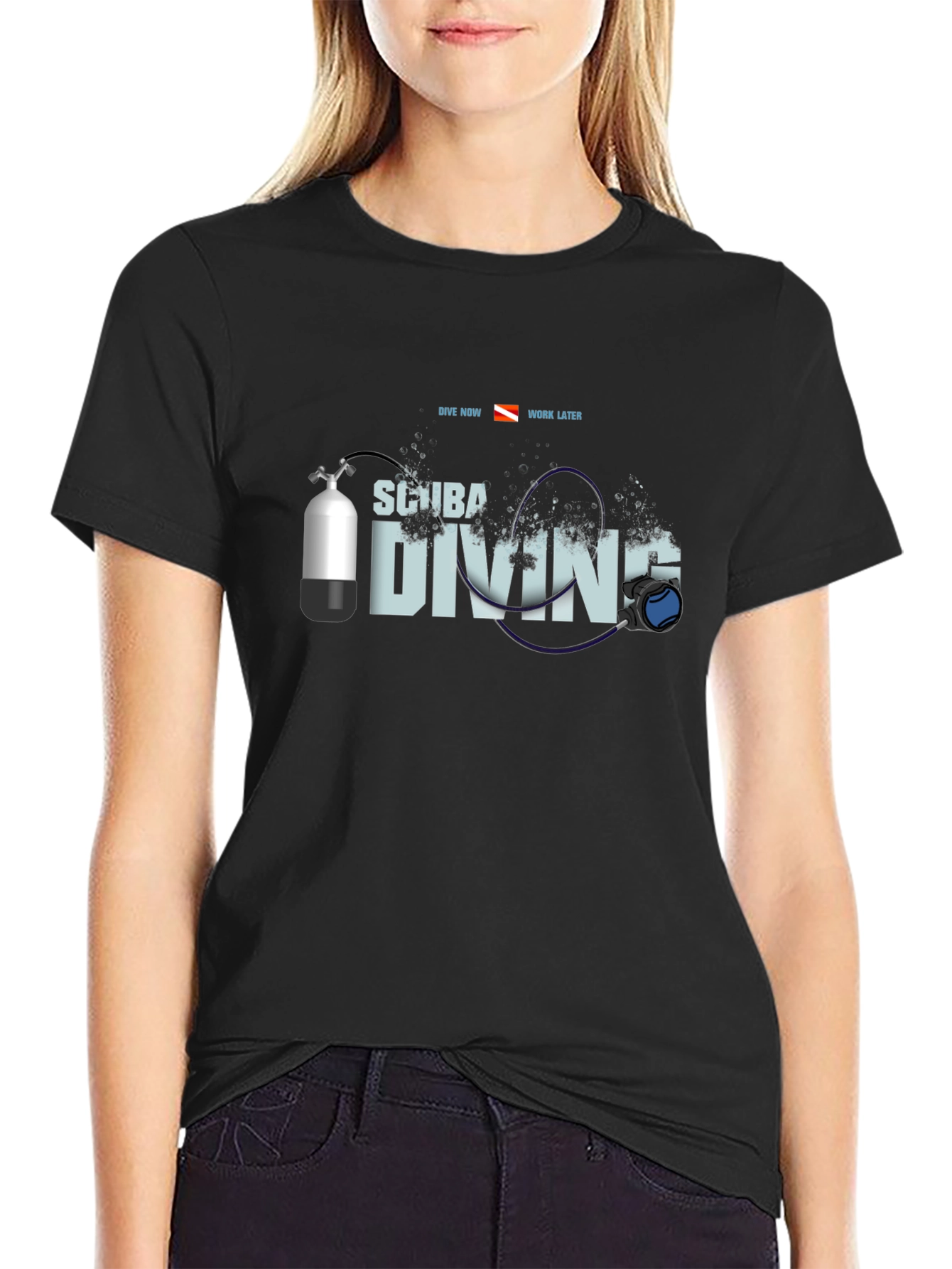 Scuba Diving T-Shirt - Dive Now Work Later