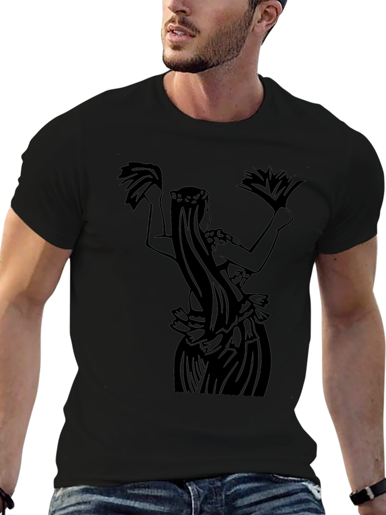 Hula Dancer Graphic Tee - Black