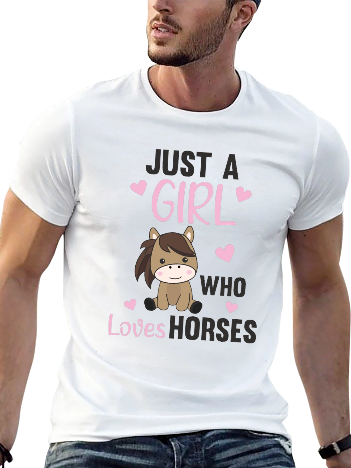 Just a Girl Who Loves Horses Graphic Tee