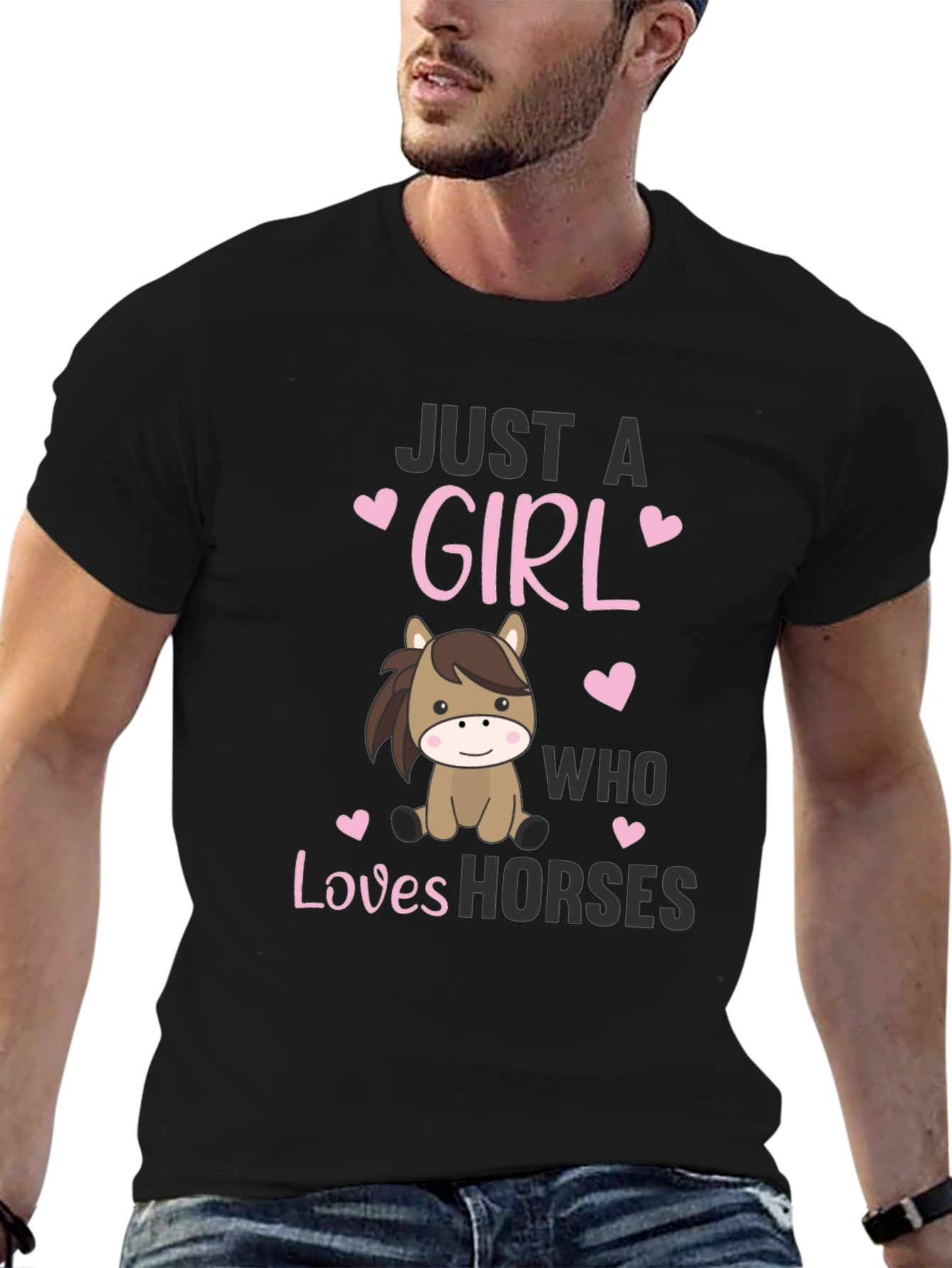 Just a Girl Who Loves Horses Graphic Tee