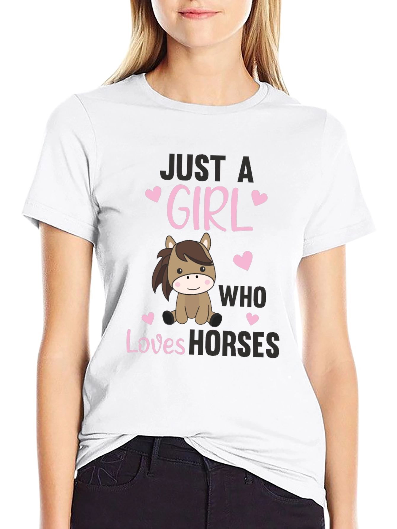 Just a Girl Who Loves Horses Graphic Tee