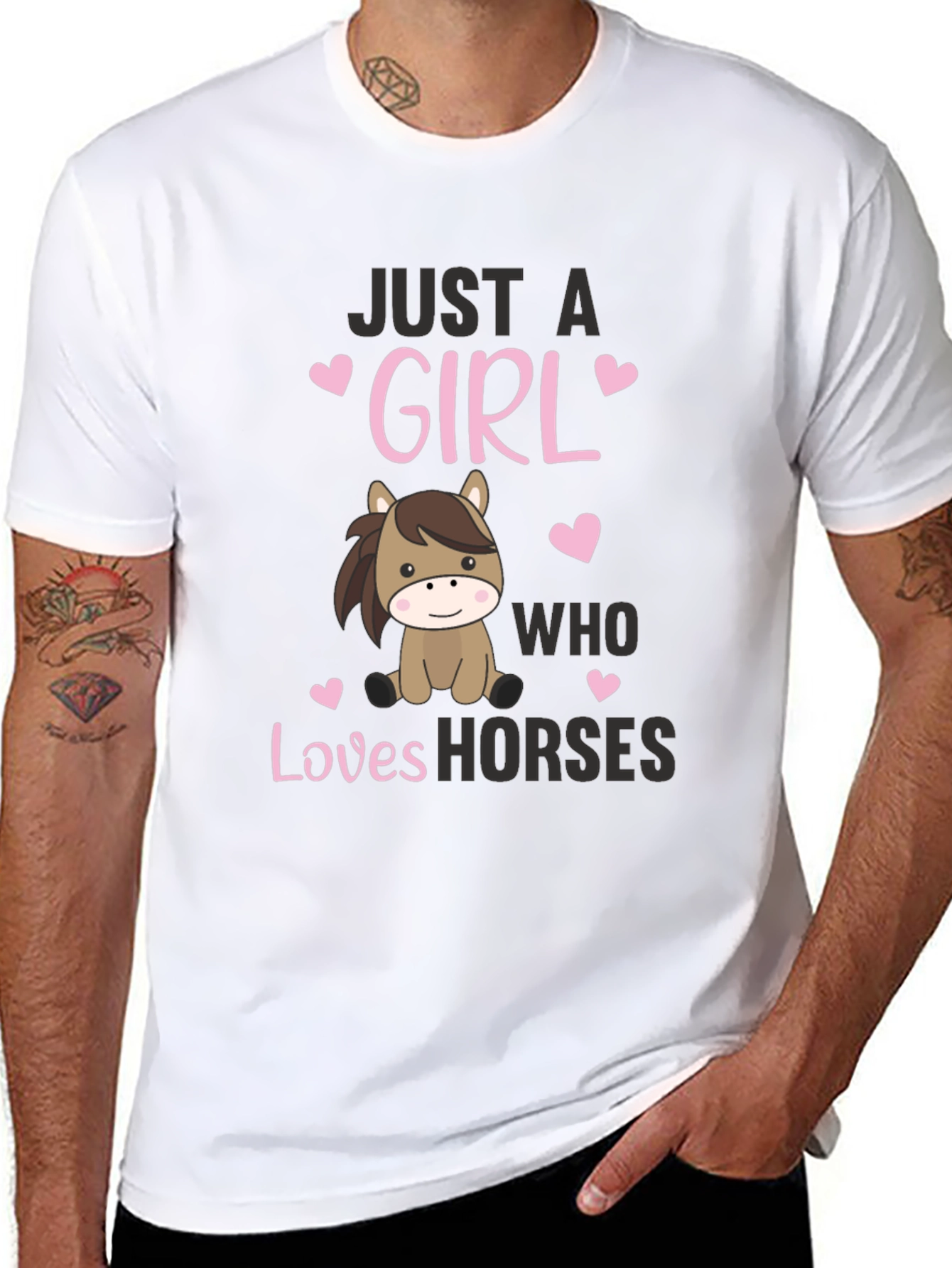 Just a Girl Who Loves Horses Graphic Tee