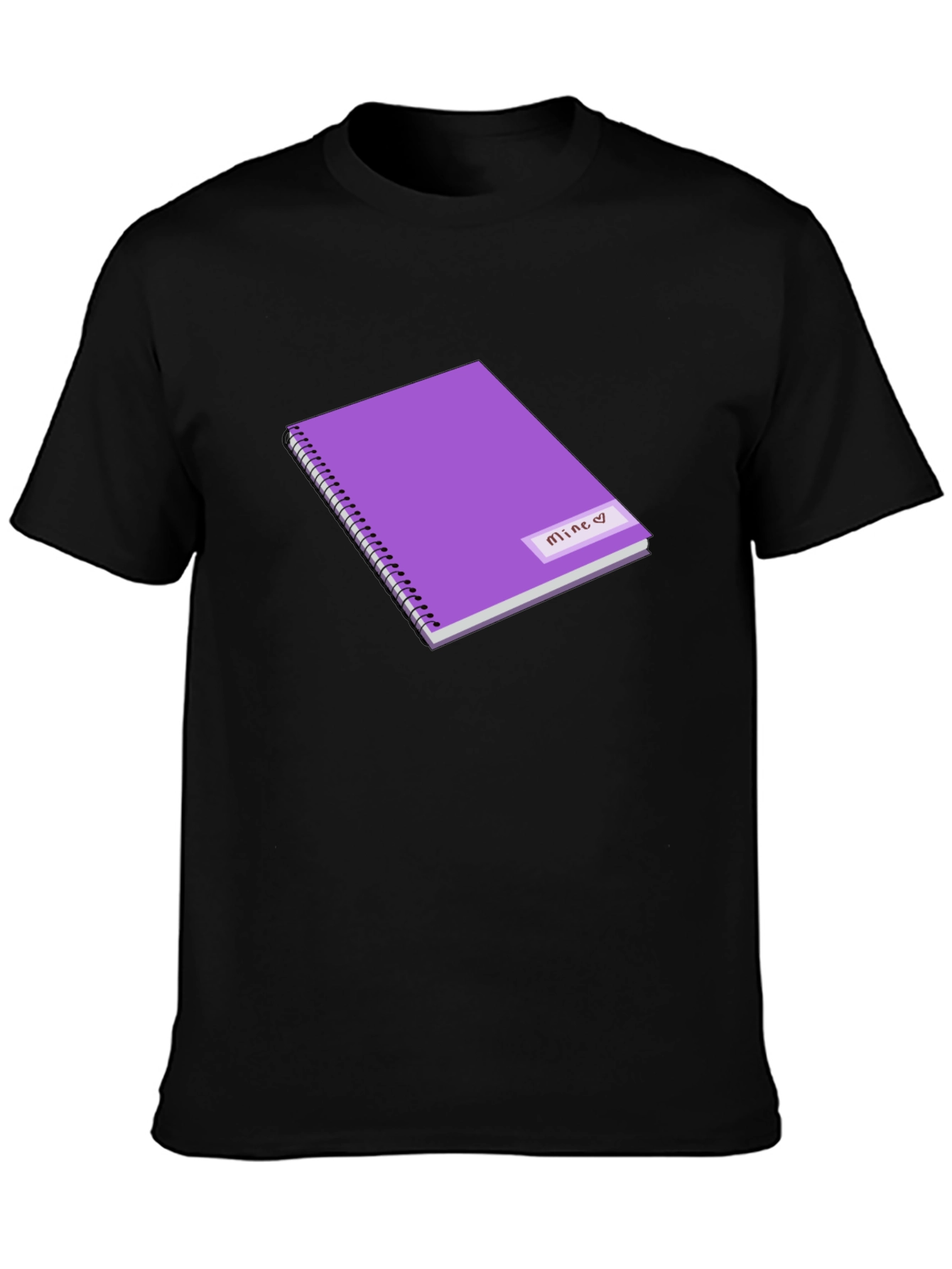 Purple Mine Heart Notebook Graphic Tee