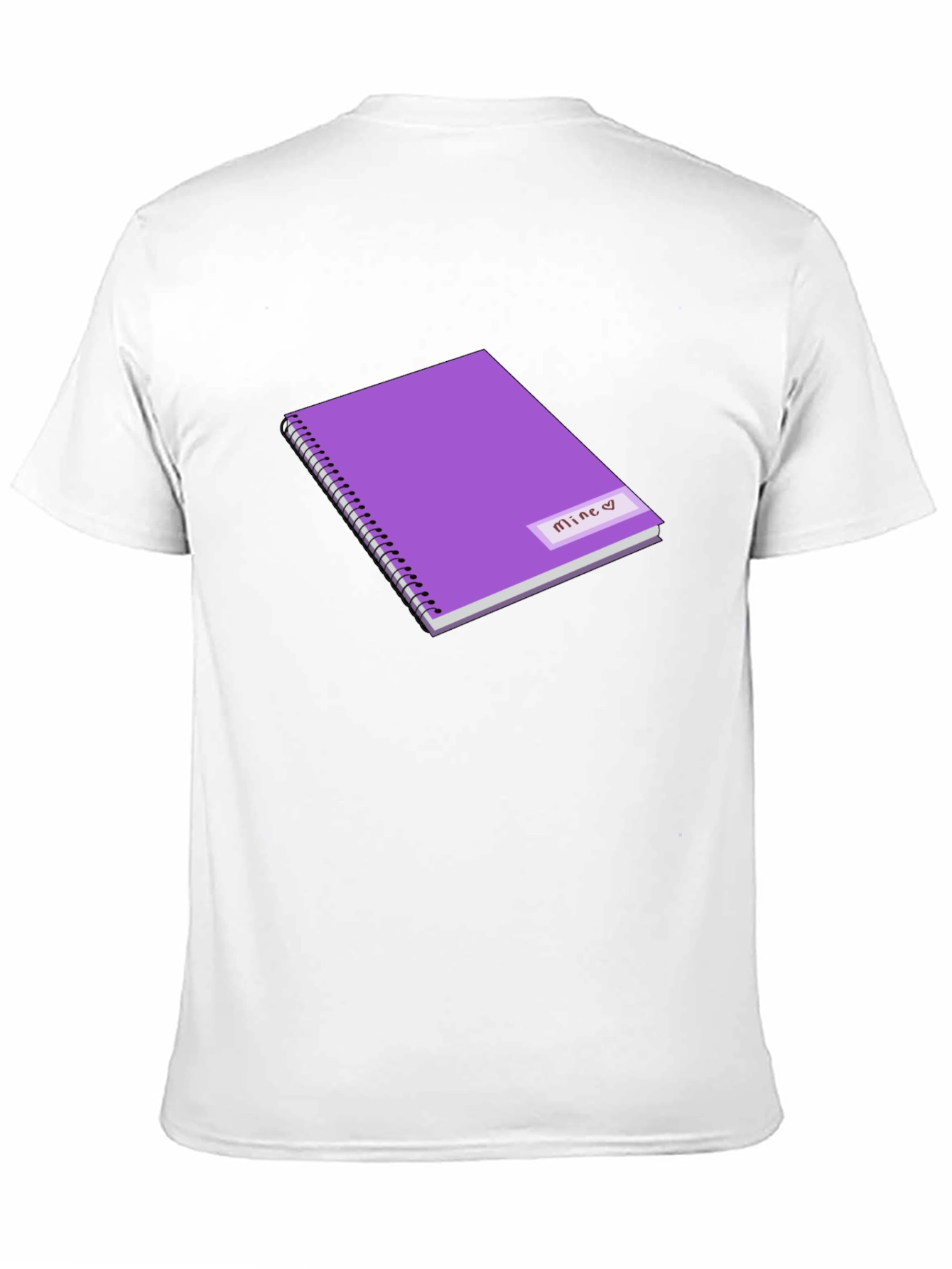 Purple Mine Heart Notebook Graphic Tee