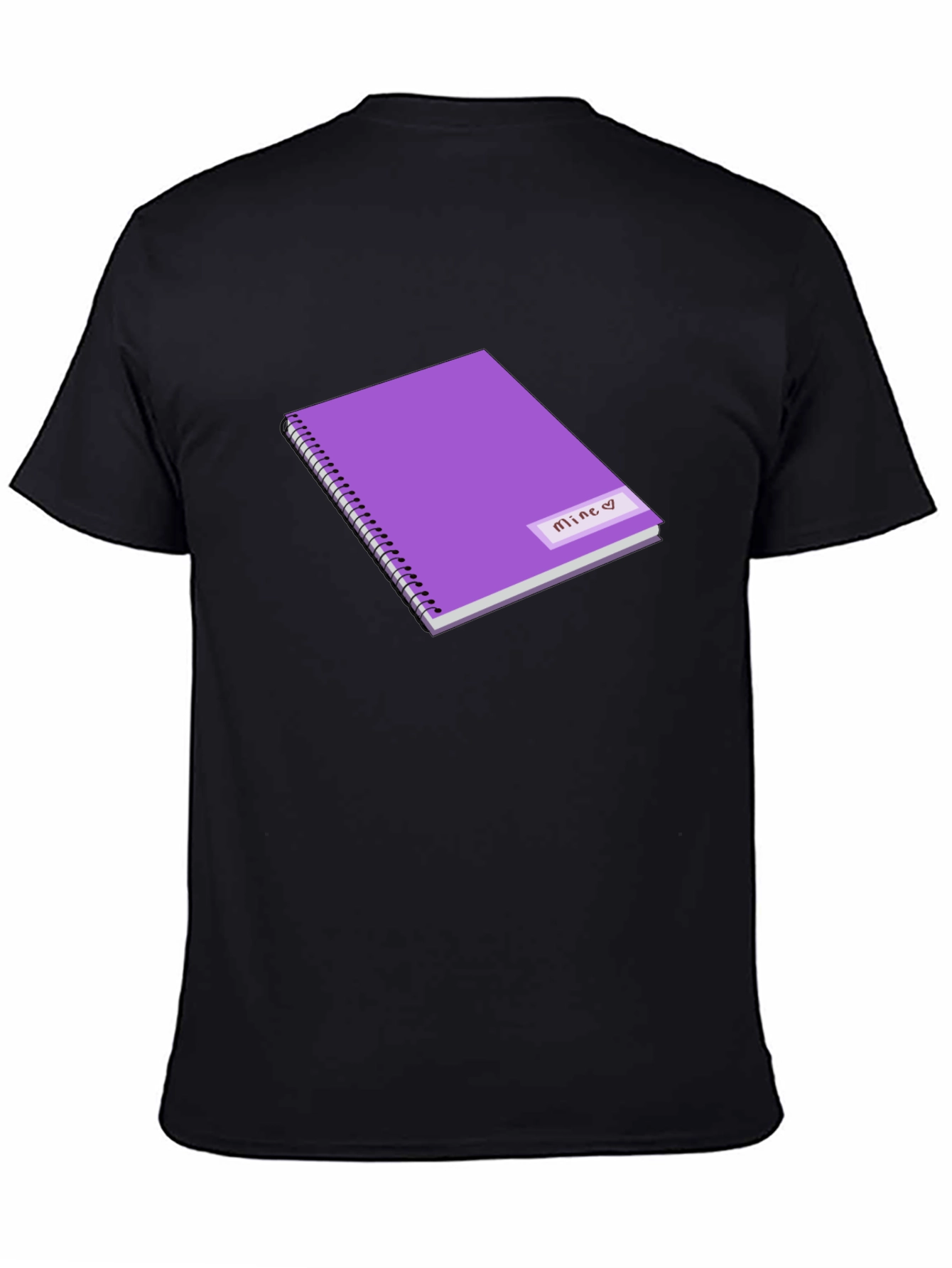 Purple Mine Heart Notebook Graphic Tee