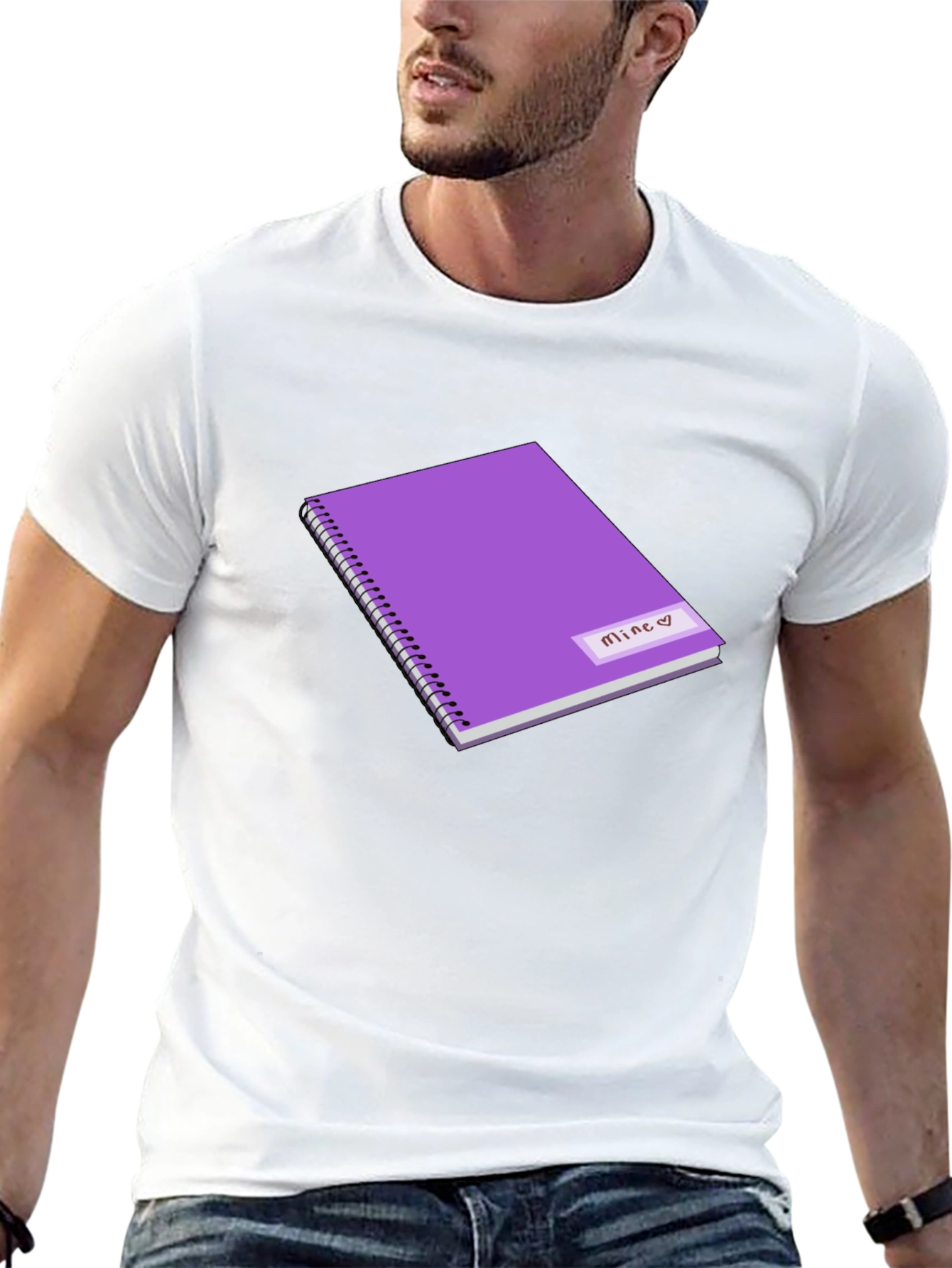 Purple Mine Heart Notebook Graphic Tee