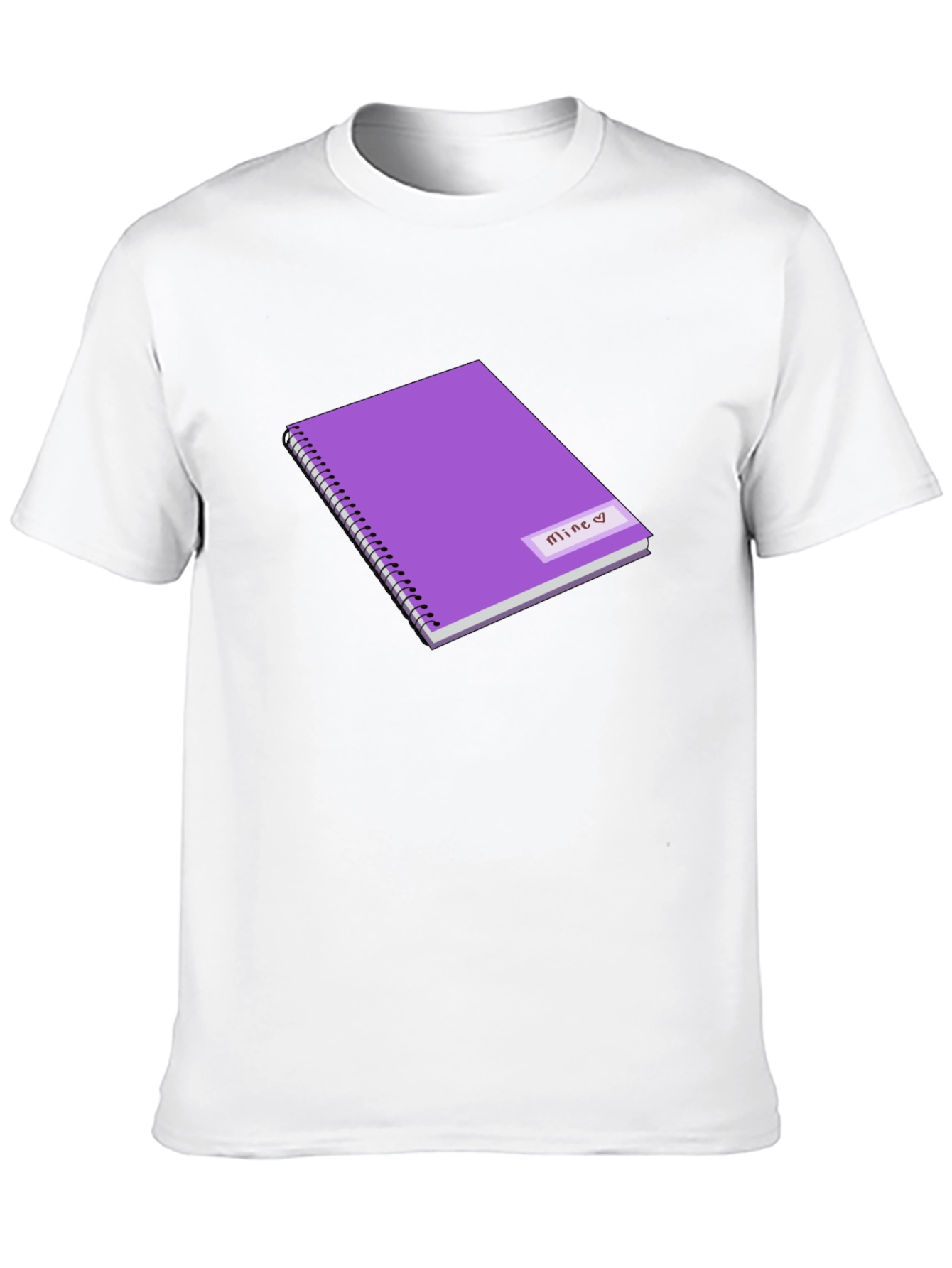 Purple Mine Heart Notebook Graphic Tee