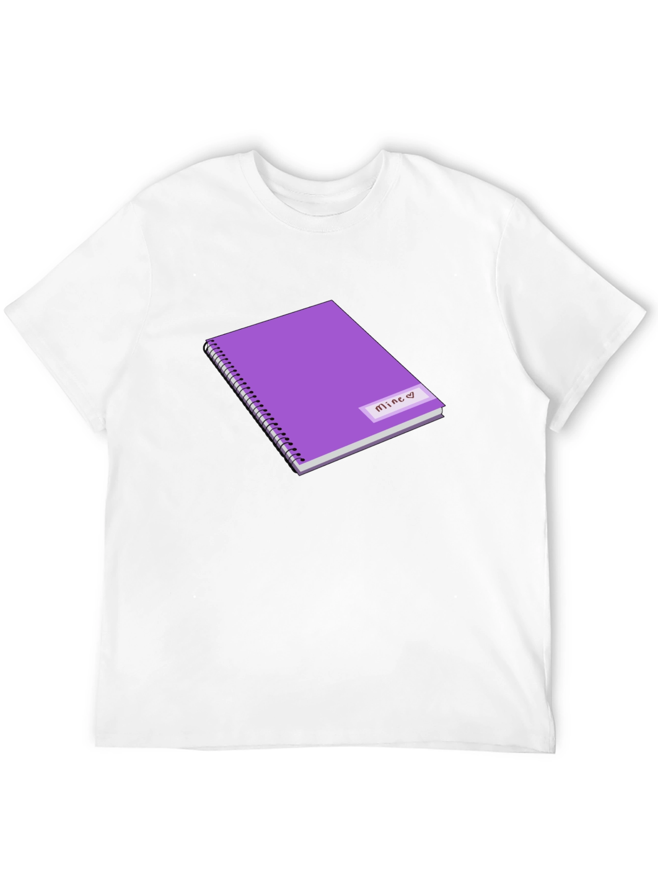 Purple Mine Heart Notebook Graphic Tee