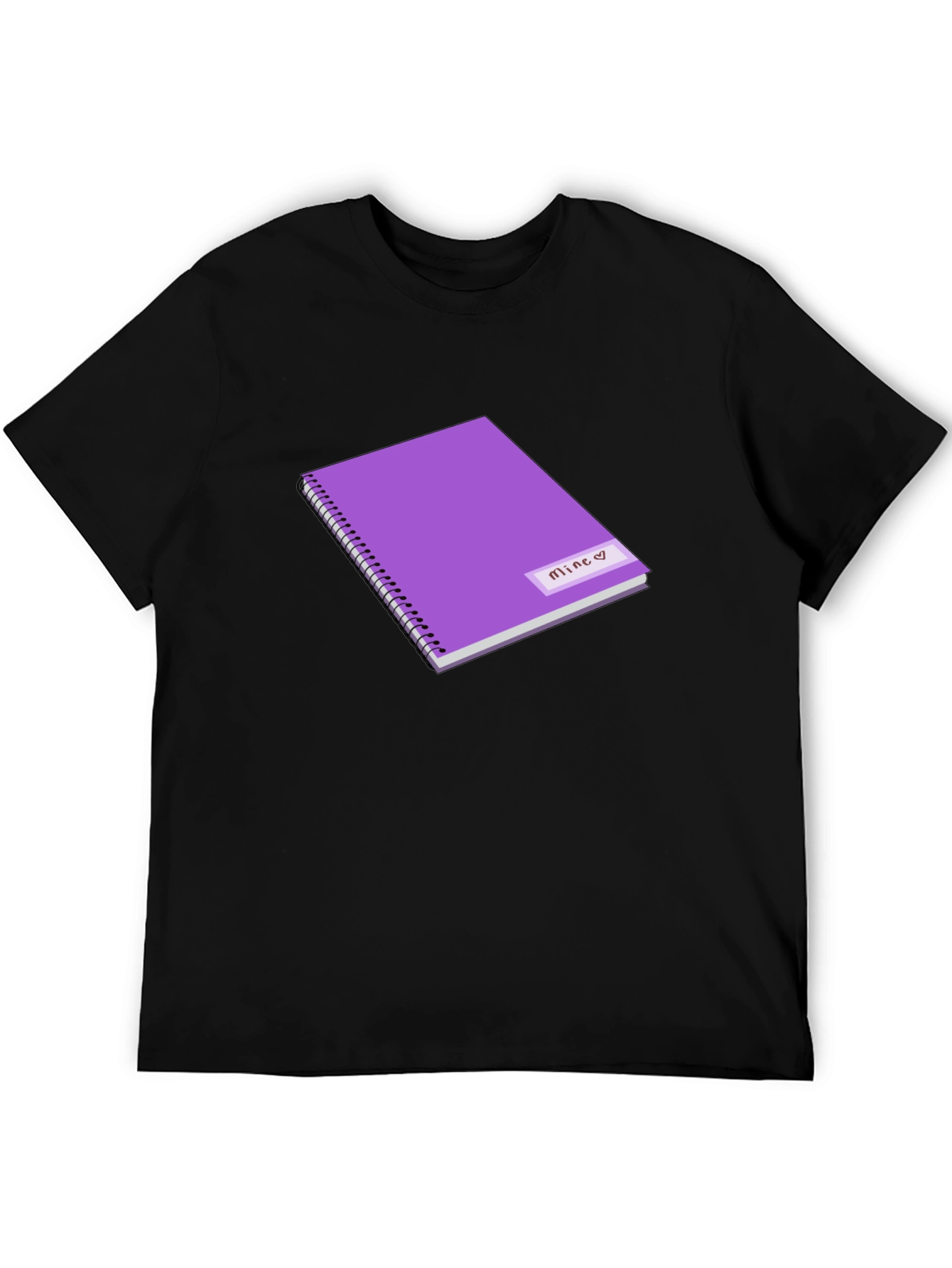 Purple Mine Heart Notebook Graphic Tee