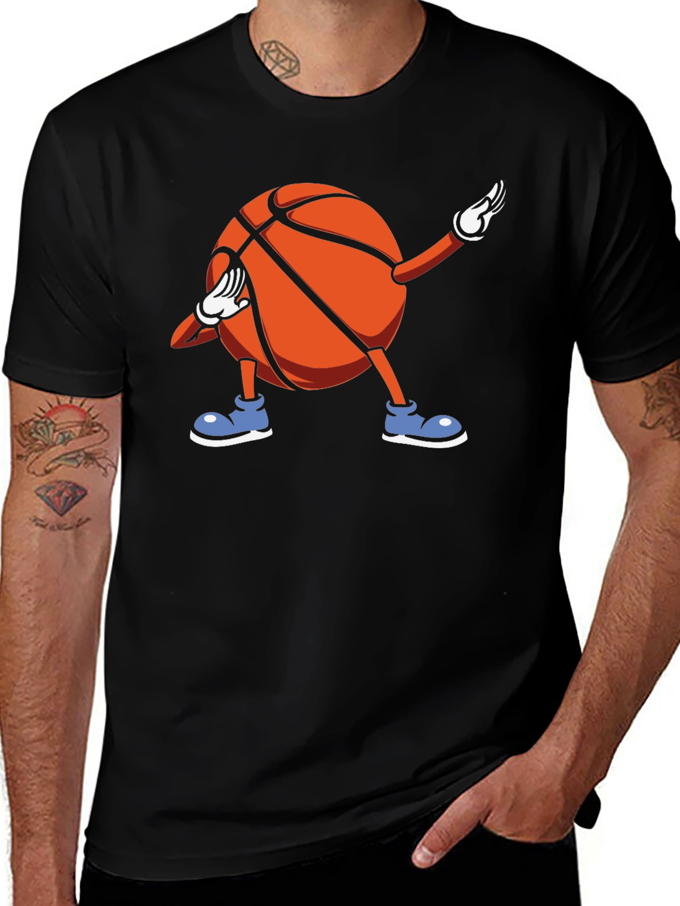 Dabbing Basketball Graphic T-Shirt