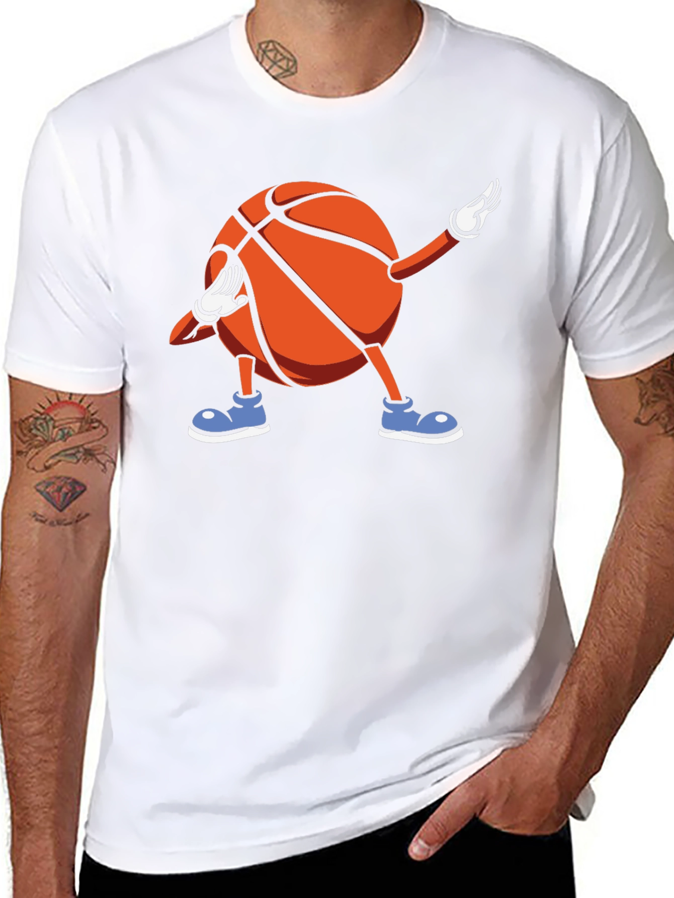 Dabbing Basketball Graphic T-Shirt