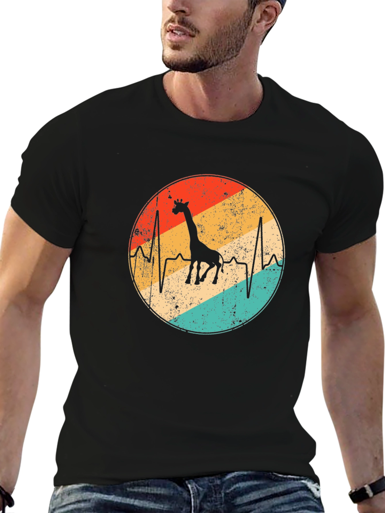 Giraffe Heartbeat Graphic Tee