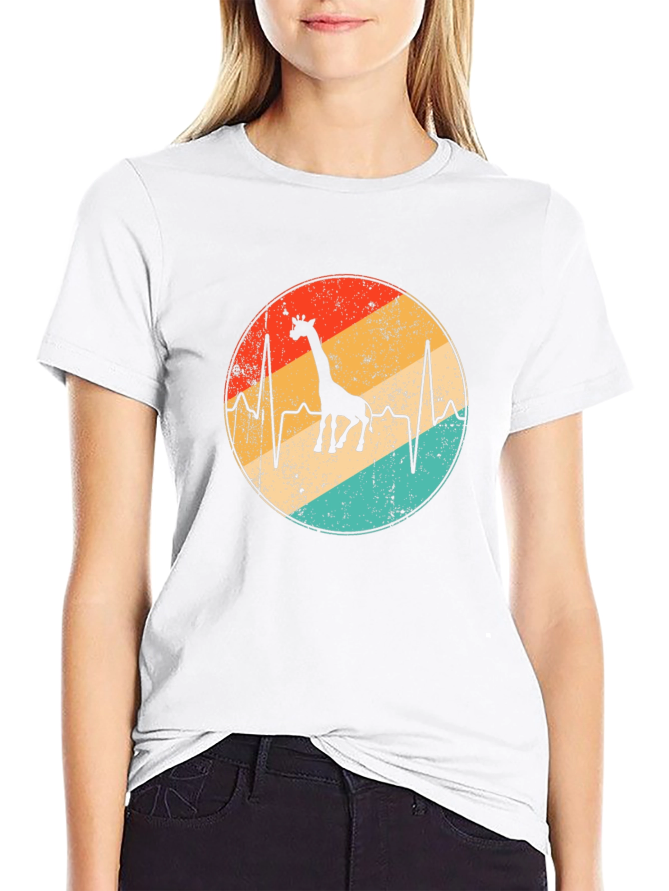 Giraffe Heartbeat Graphic Tee