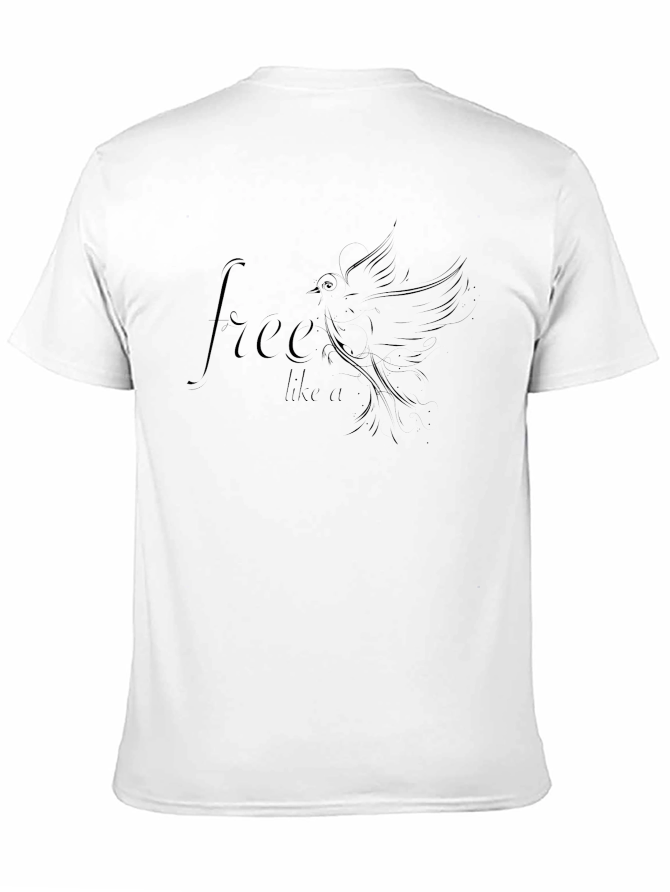 Free Like A Bird Graphic Tee - Black