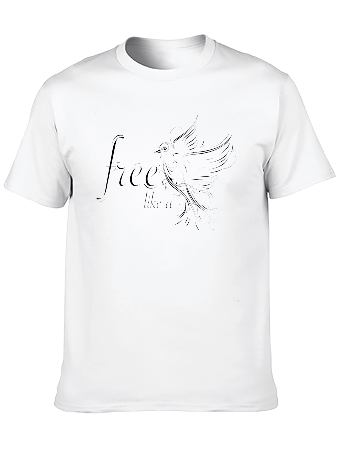 Free Like A Bird Graphic Tee - Black