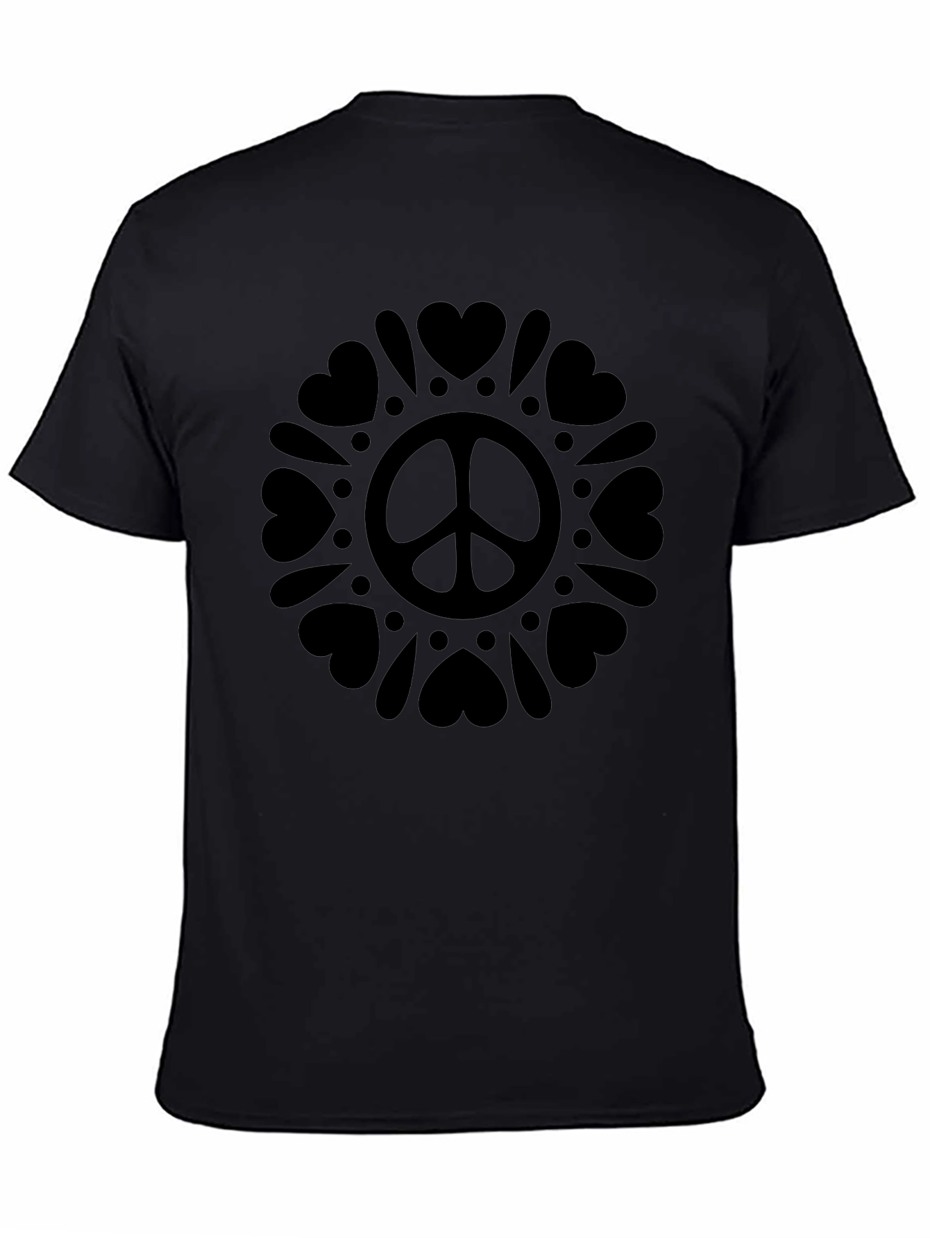 Peace Sign Heart Mandala Graphic Tee