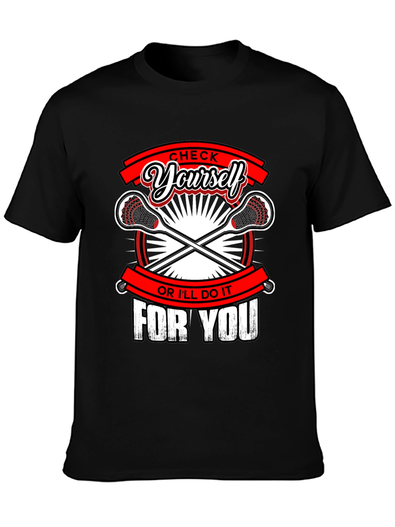 Check Yourself Lacrosse Graphic T-Shirt
