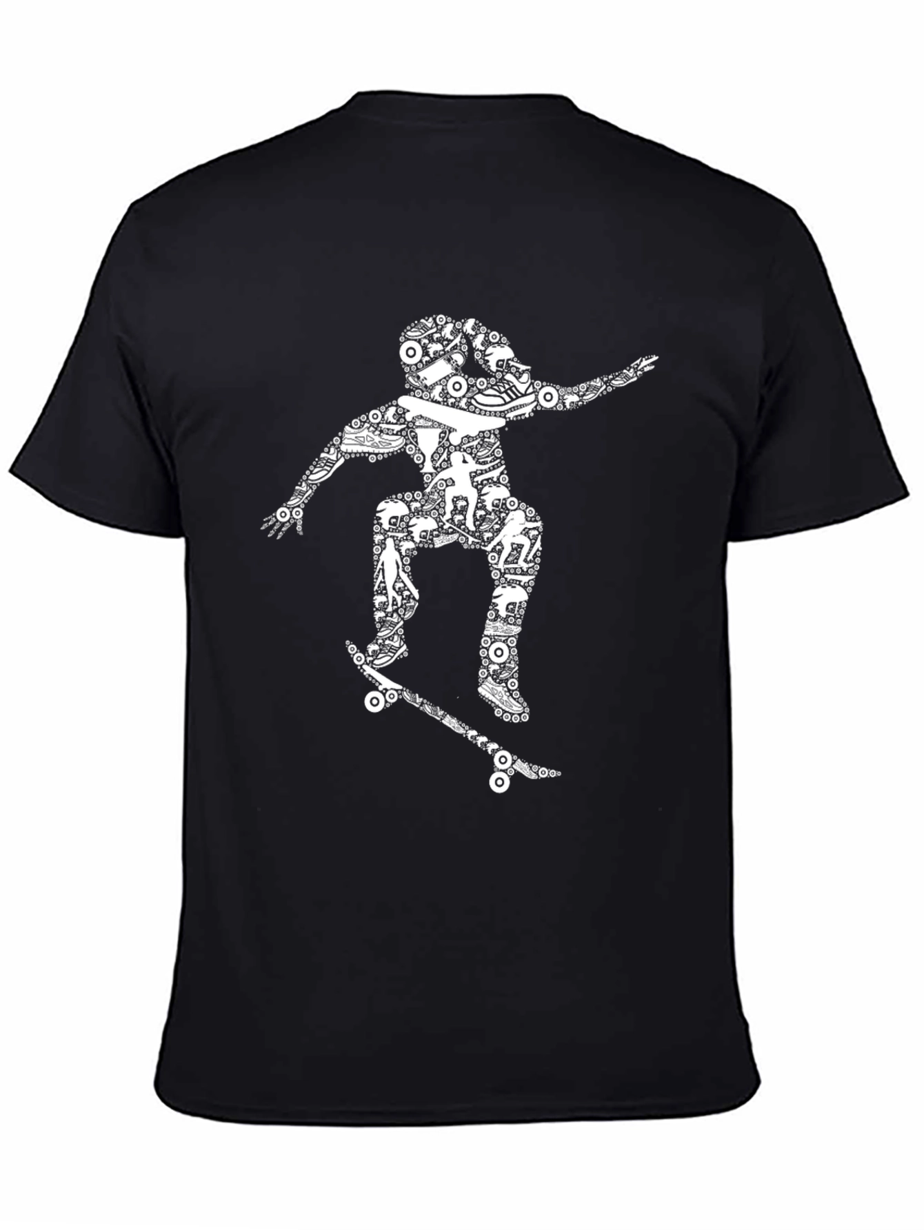 Skateboarding Graphic Tee - Black