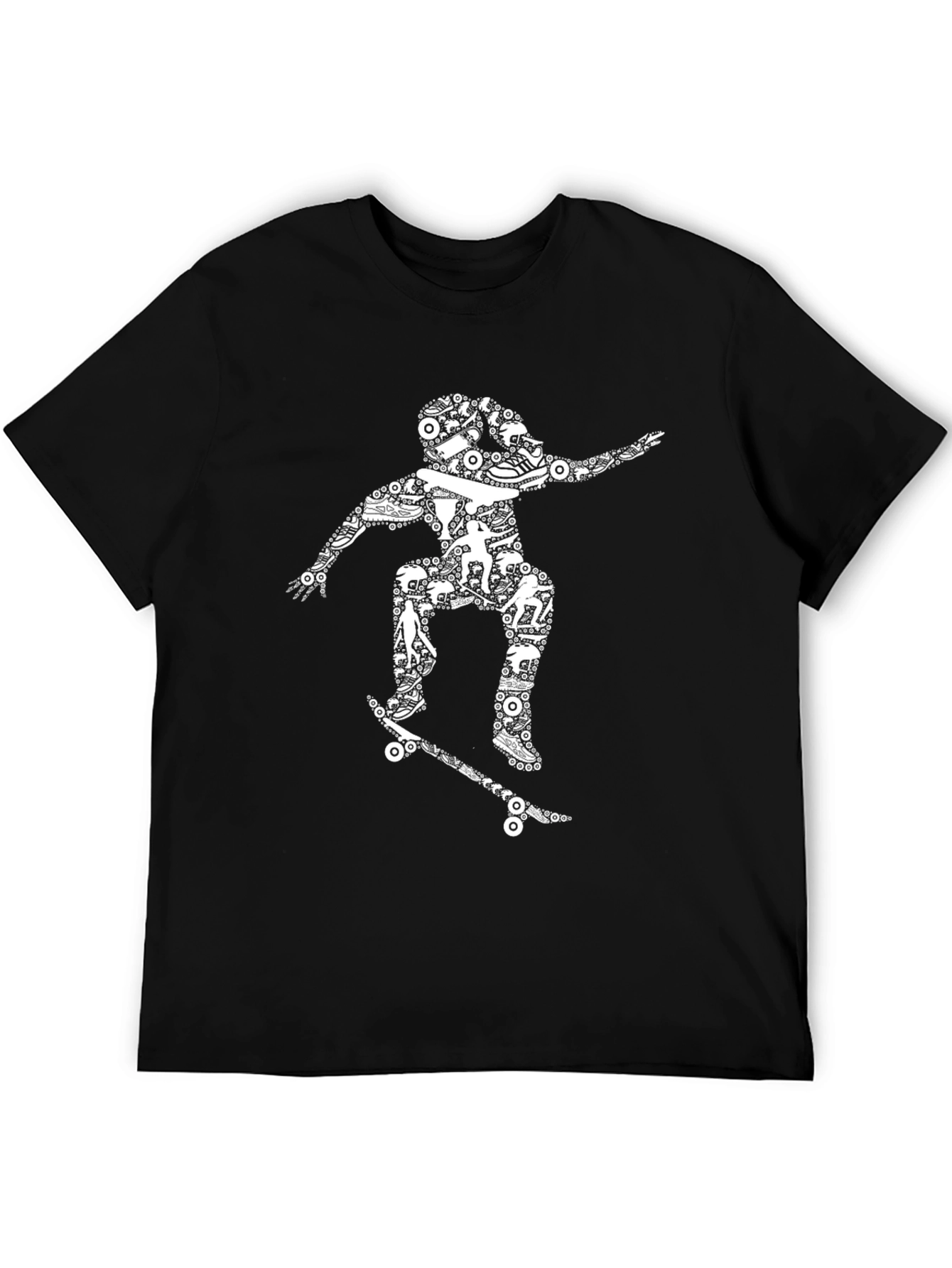 Skateboarding Graphic Tee - Black