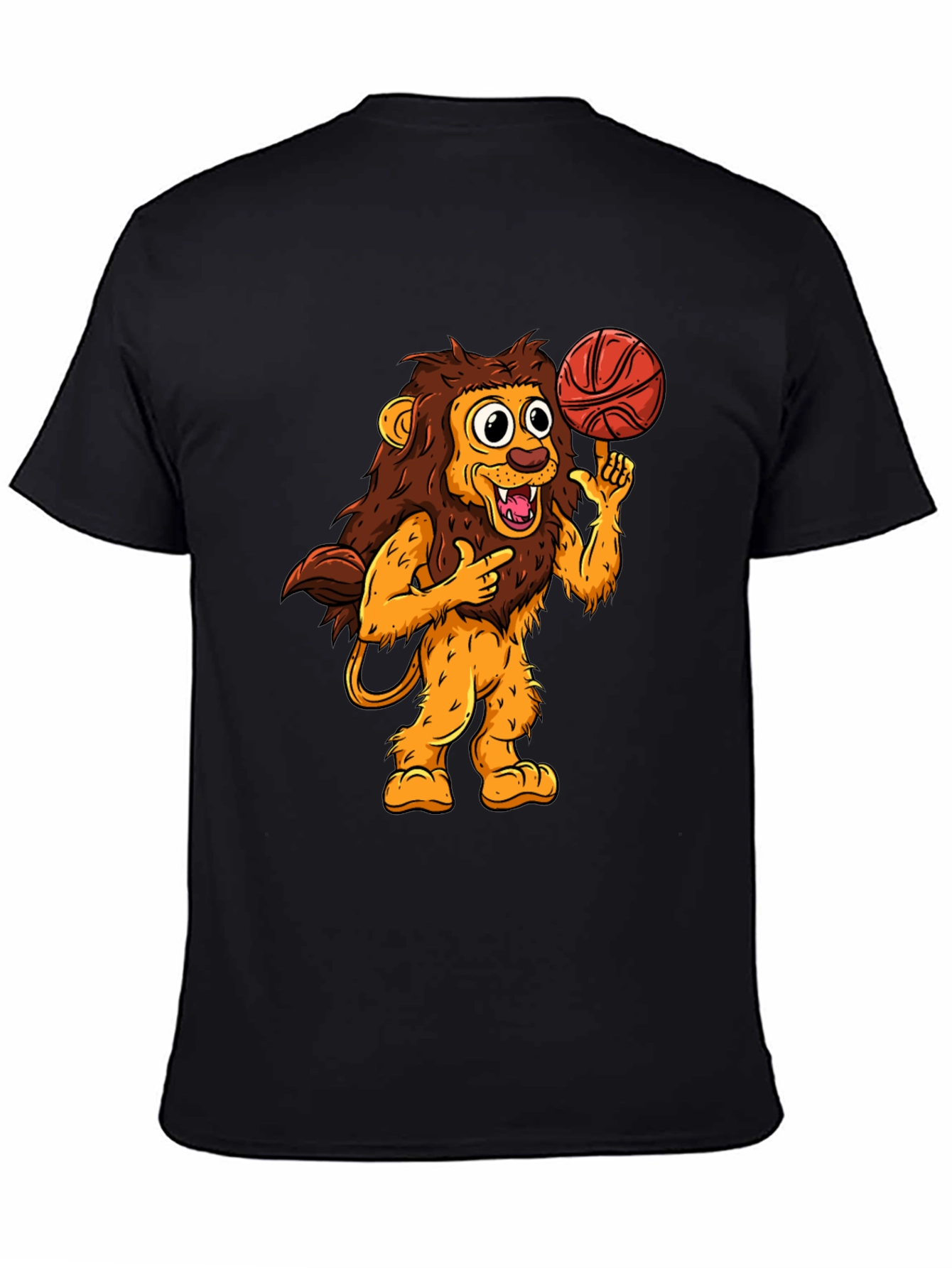 Lion Basketball Graphic Tee - Cool Cartoon Design