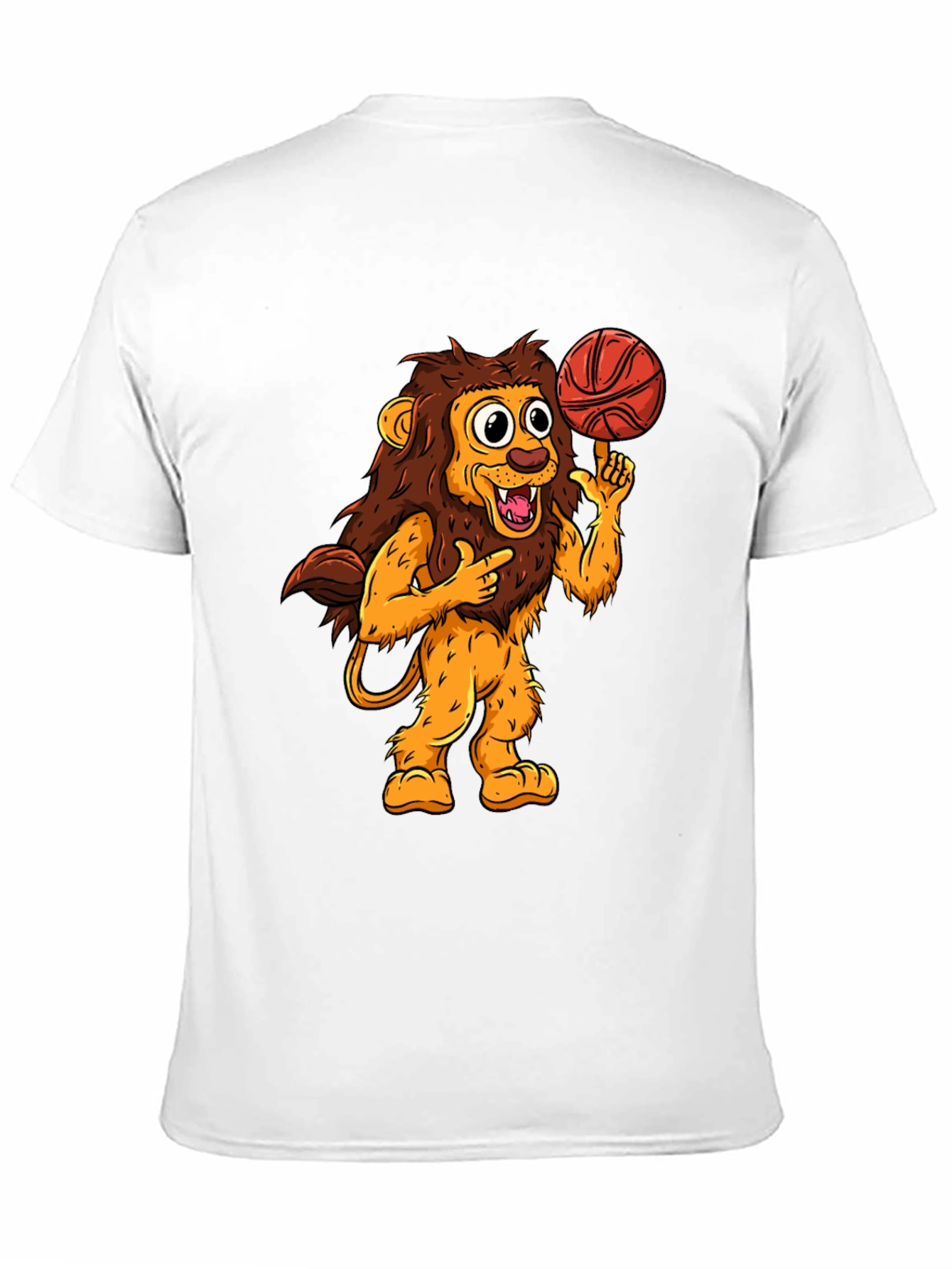 Lion Basketball Graphic Tee - Cool Cartoon Design