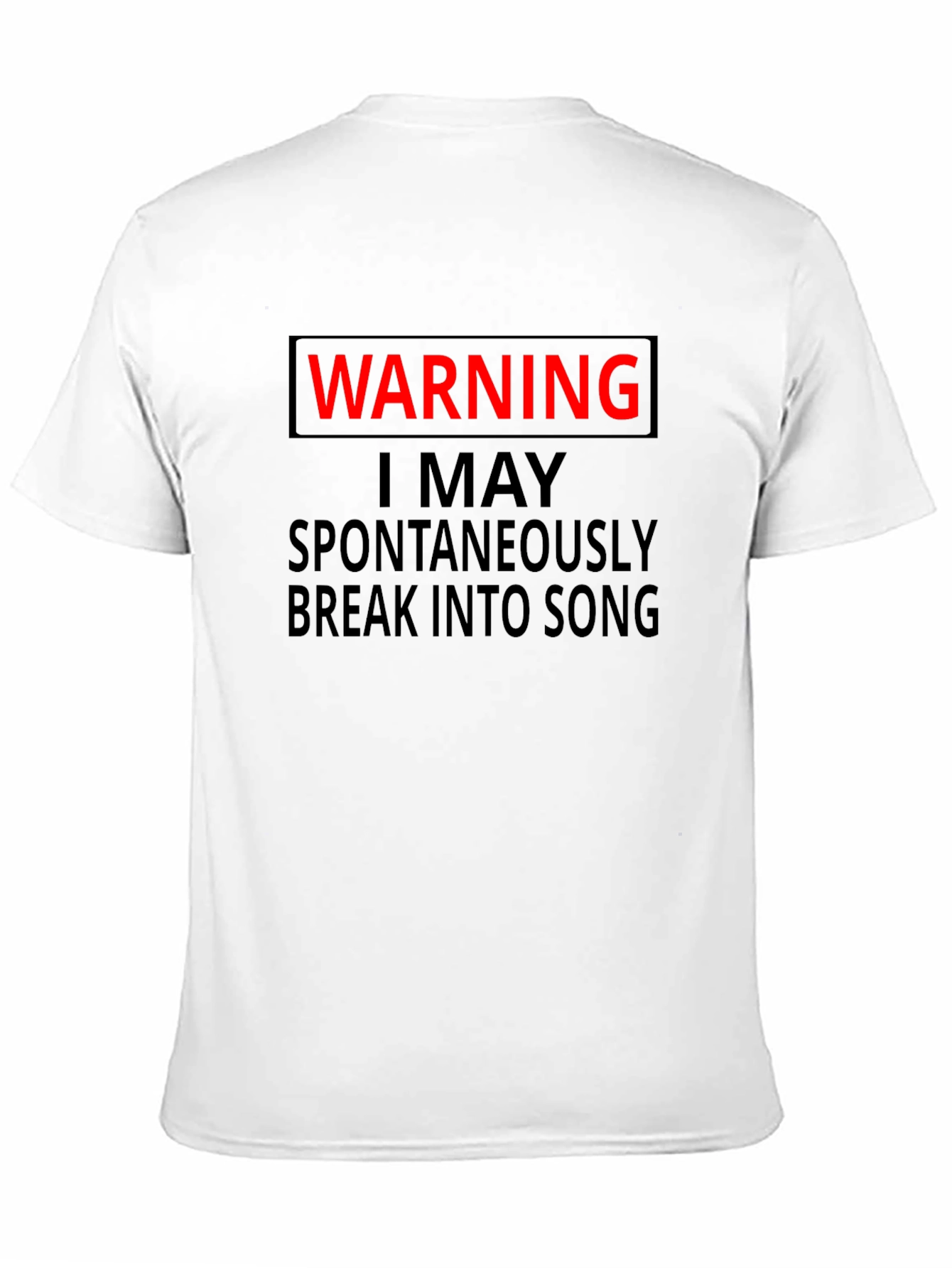 Warning: Spontaneous Song Black T-Shirt