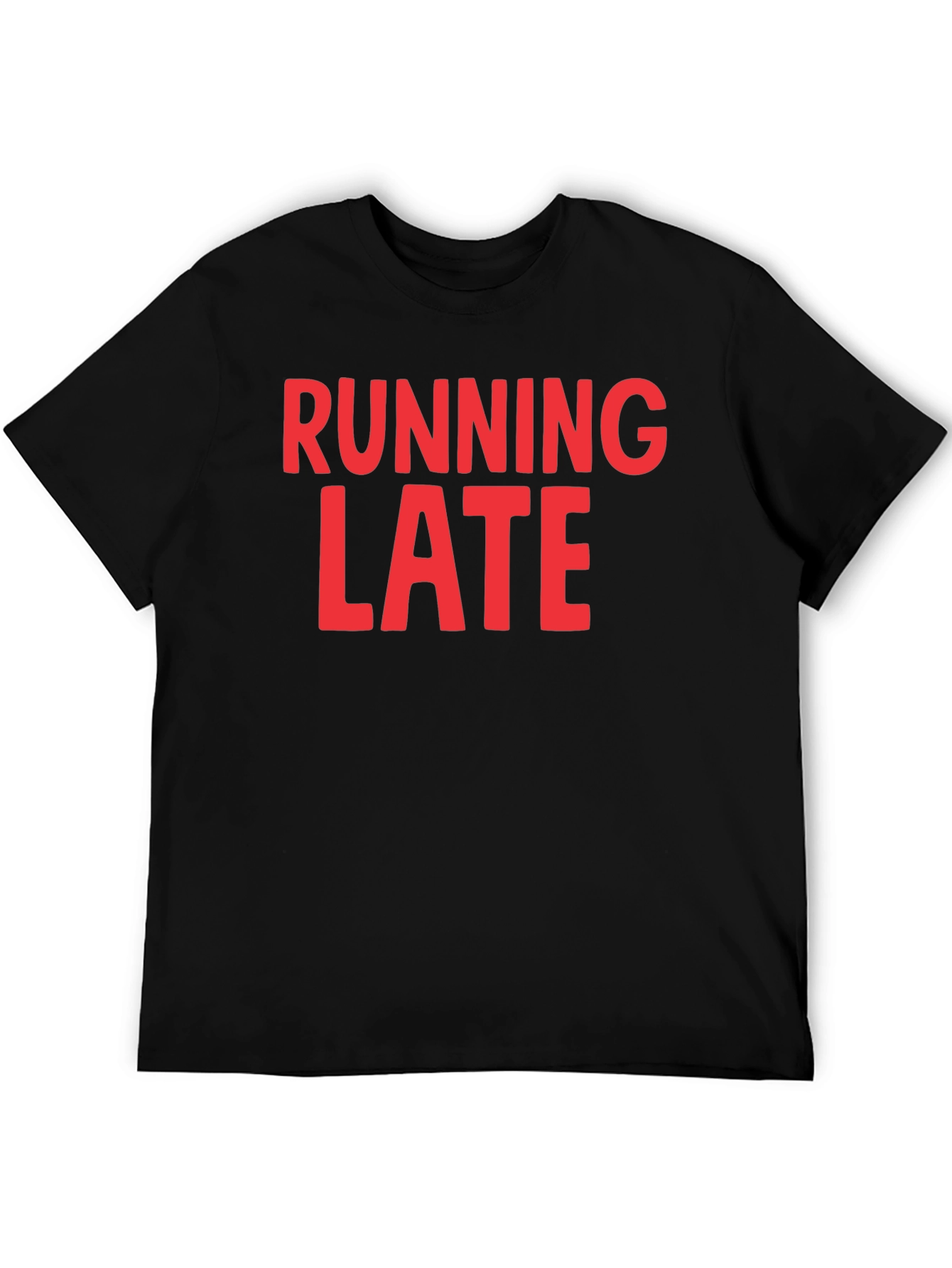 Running Late Graphic T-Shirt - Black